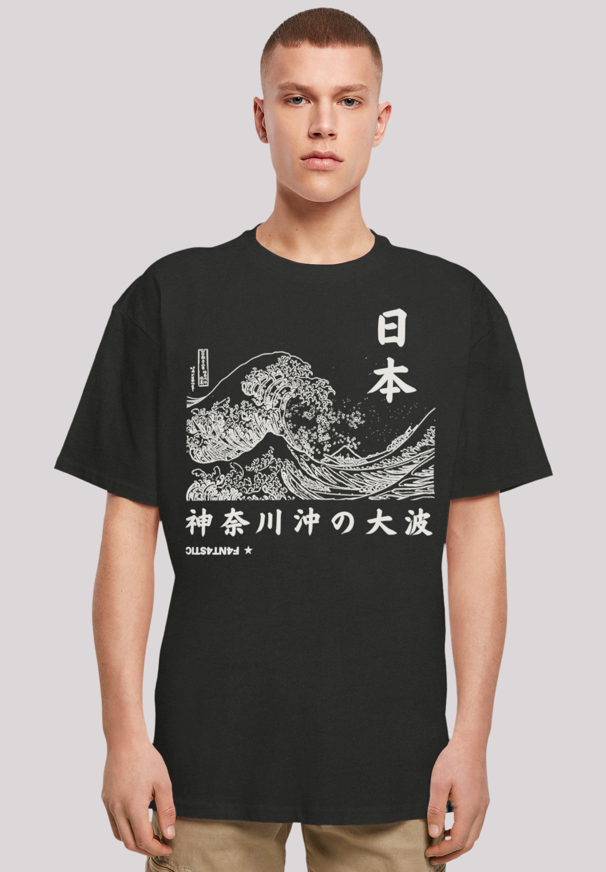 F4NT4STIC T-Shirt "Kanagawa Welle Japan", Print