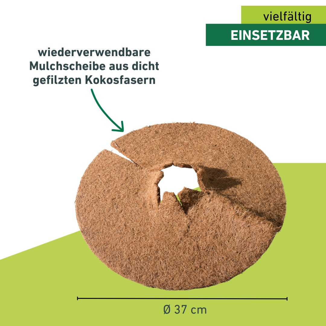 Windhager Winterschutzvlies »Cocodisc, Frostschutz Mulchscheibe für Pflanzen« 1 Stk. tlg. Kälteschutz aus Kokosfasern, erhältlich mit Ø 37 cm oder 60 cm