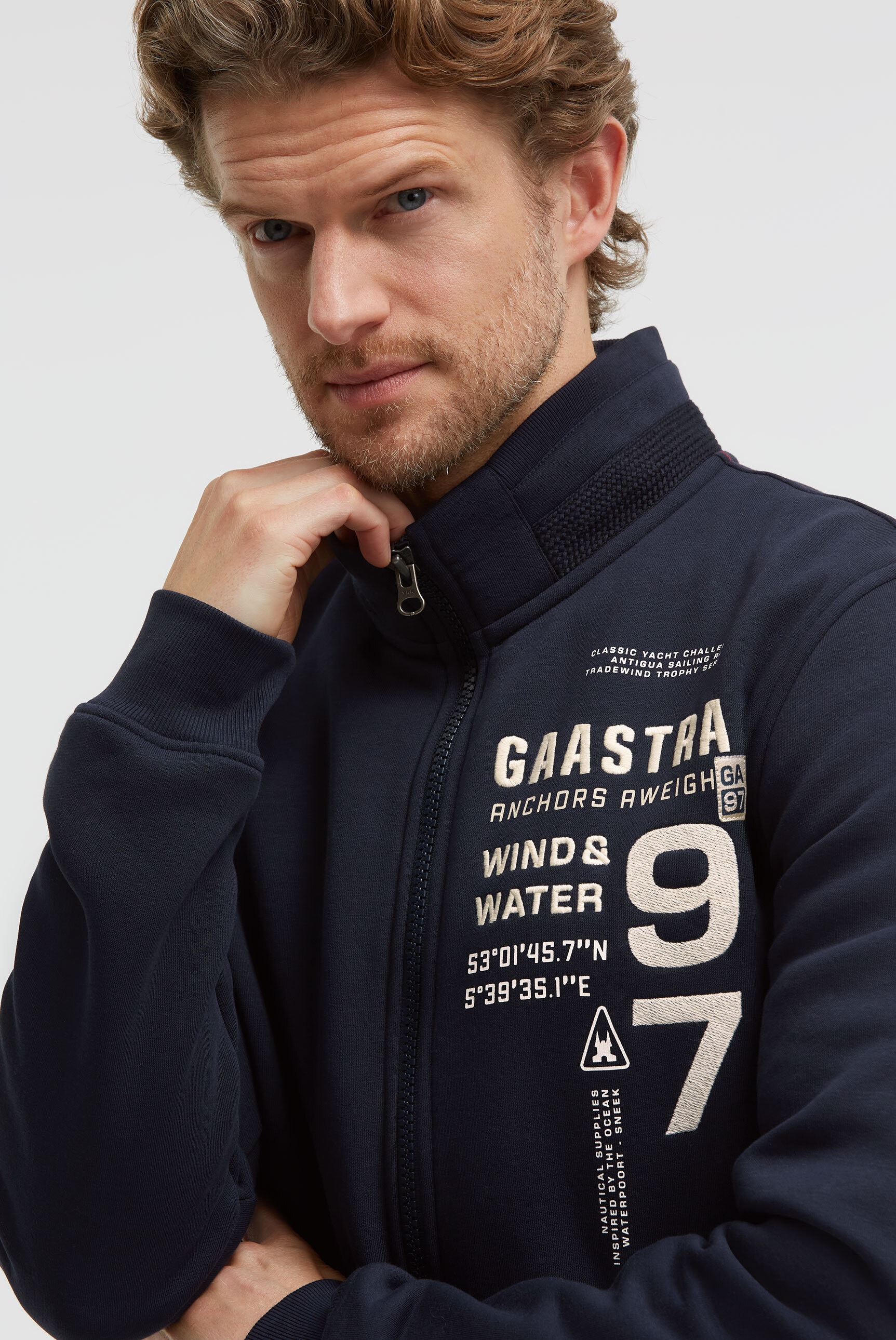 Gaastra Sweatjacke mit Stehkragen