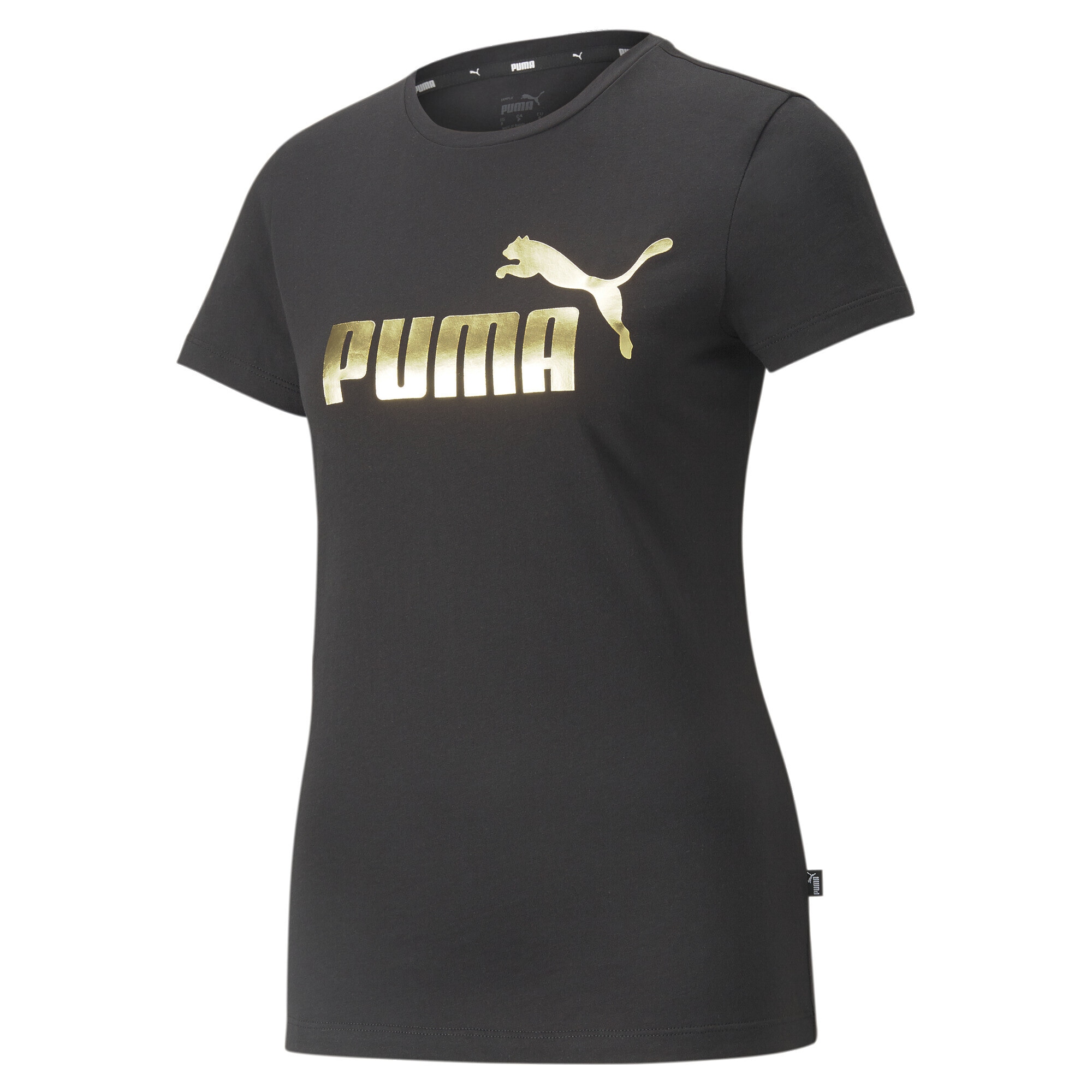 PUMA T-Shirt »Essentials+ Metallic Logo T-Shirt Damen«