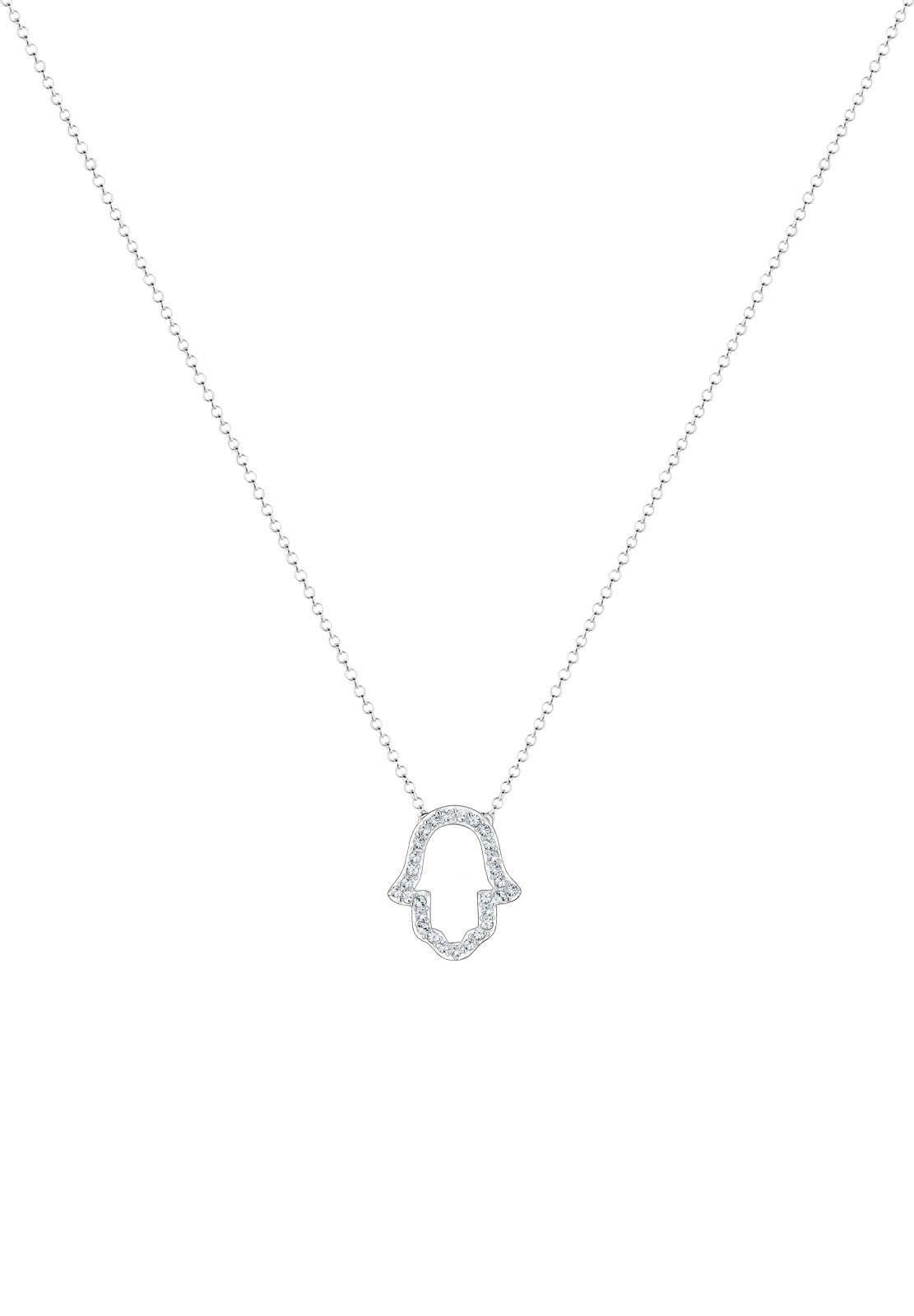 Elli Collierkettchen »Hand der Fatima Hamsa Hand Kristalle 925 Silber«