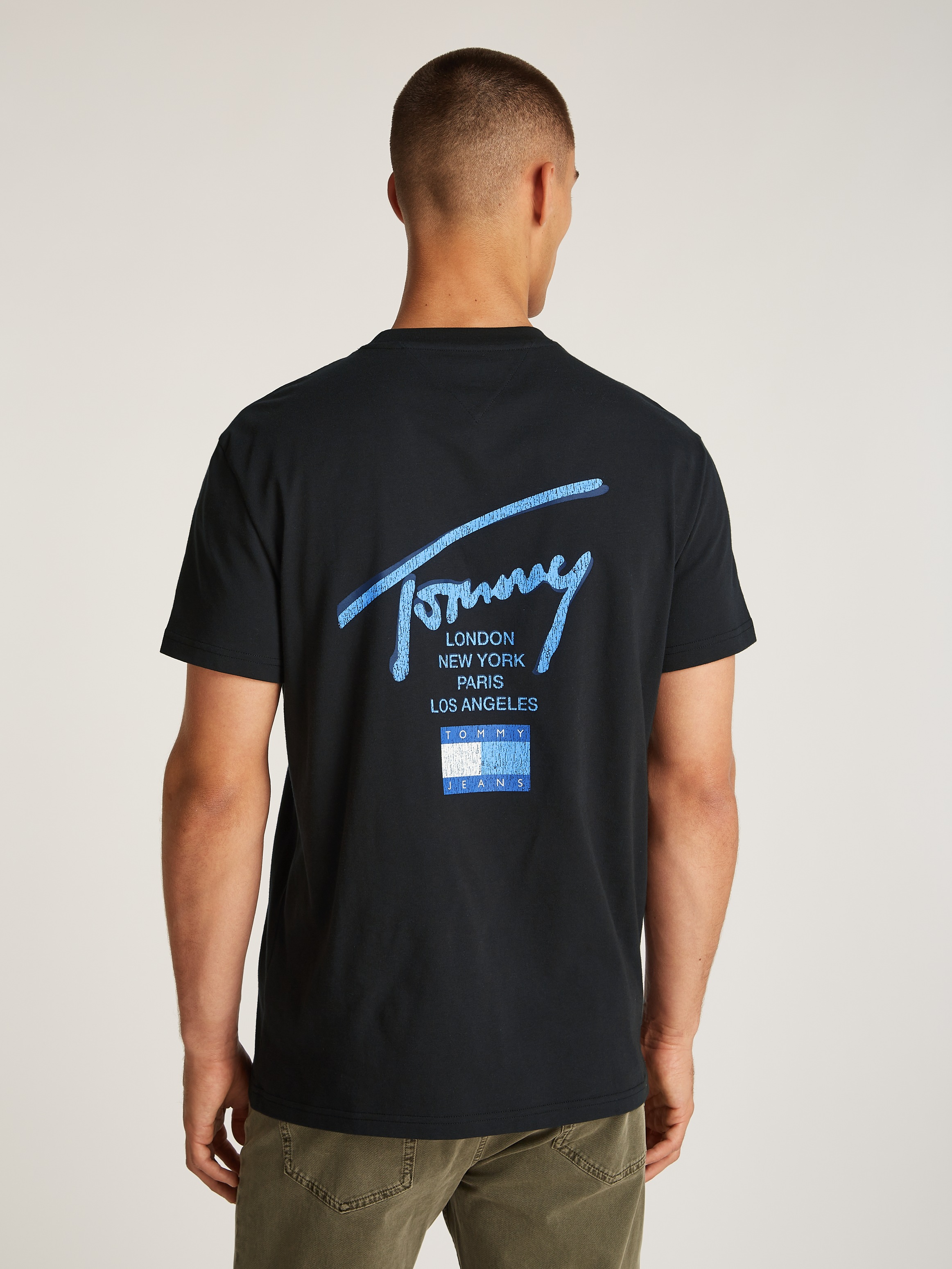 Tommy Jeans T-Shirt "TJM REG TOMMY SIGN CITY TEE EXT", mit großem Logo am R günstig online kaufen