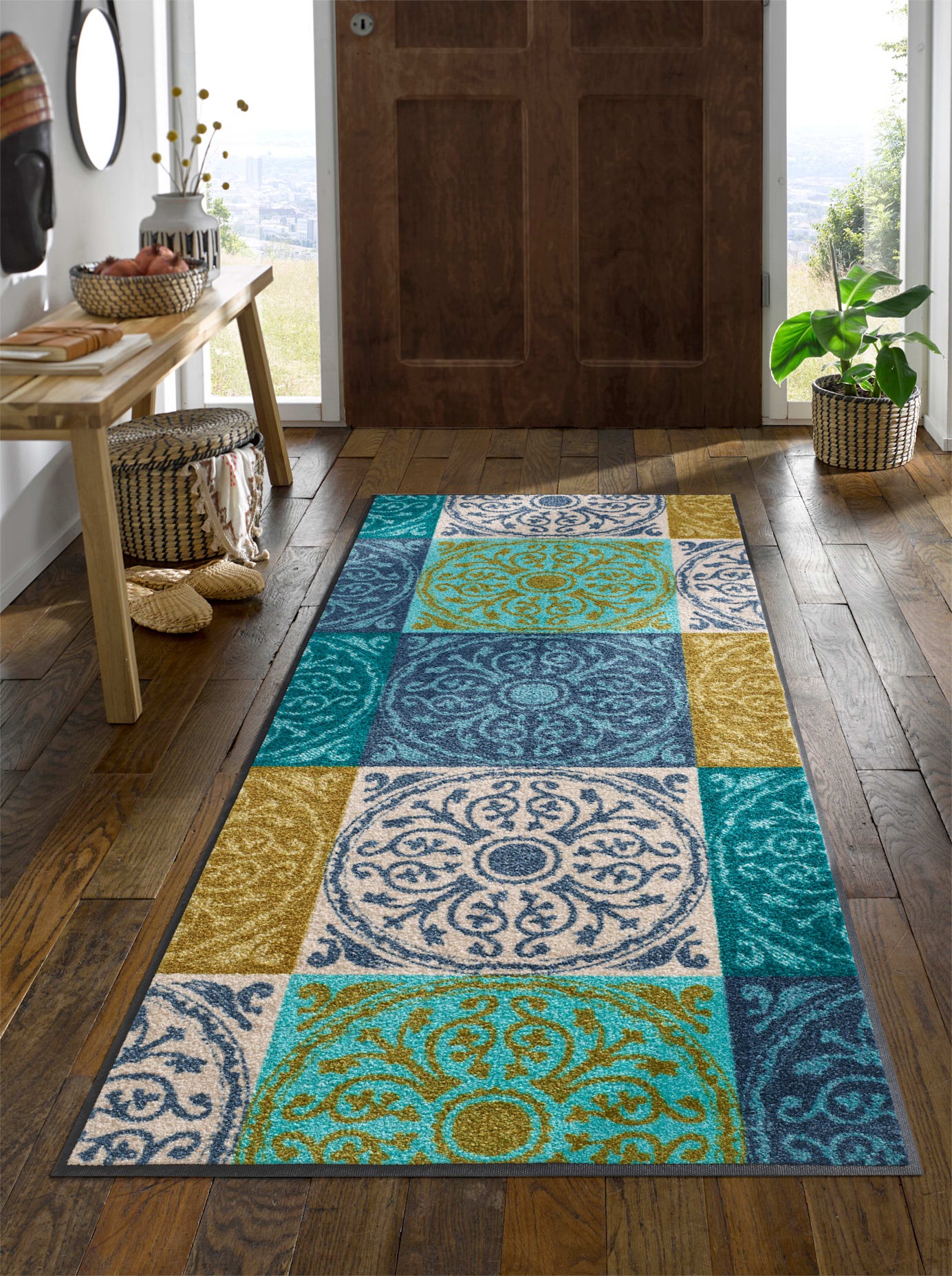 wash+dry by Kleen-Tex Size 1 Doormat Turquoise 40x60 cm 2