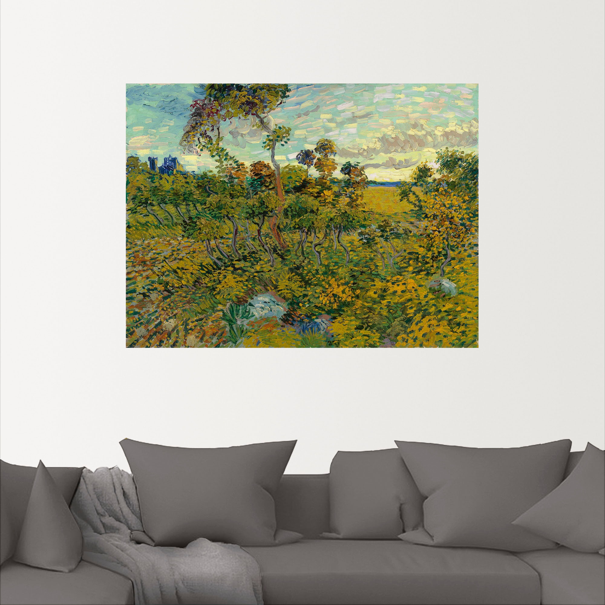 Artland Wandbild »Sonnenuntergang bei Montmajour. 1888«, Wiesen & Baumbilder, (1 St.), als Leinwandbild, Wandaufkleber oder Poster in versch. Größen