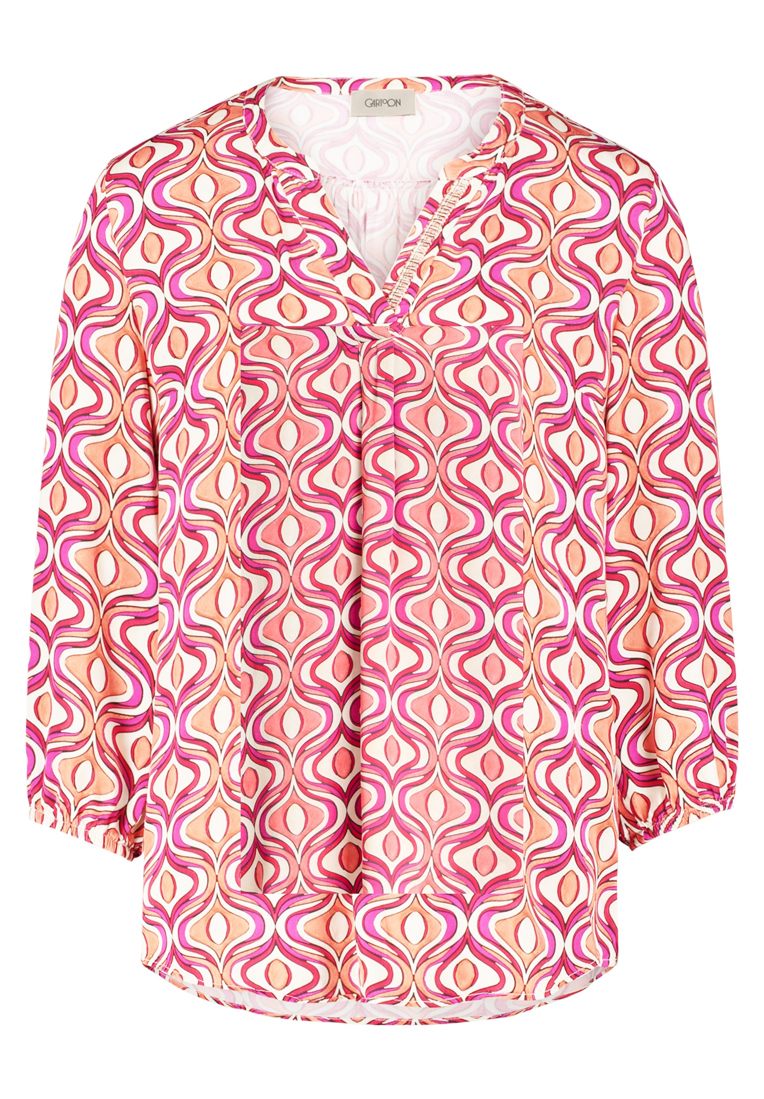 Cartoon Shirtbluse "Damen mit Muster" günstig online kaufen