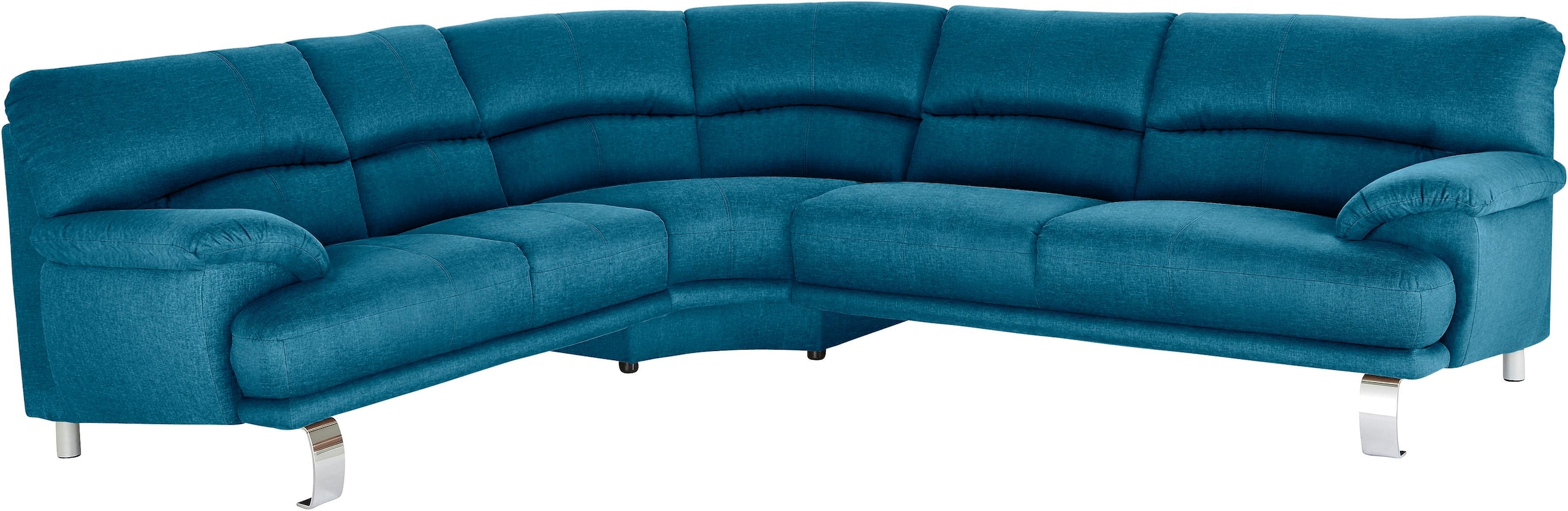 TRENDMANUFAKTUR Ecksofa »Cecilia II, in italienischen Design, bequem, hoher Sitzkomfort, L-Form«, extrabreite Armlehnen für noch mehr Sitzkomfort