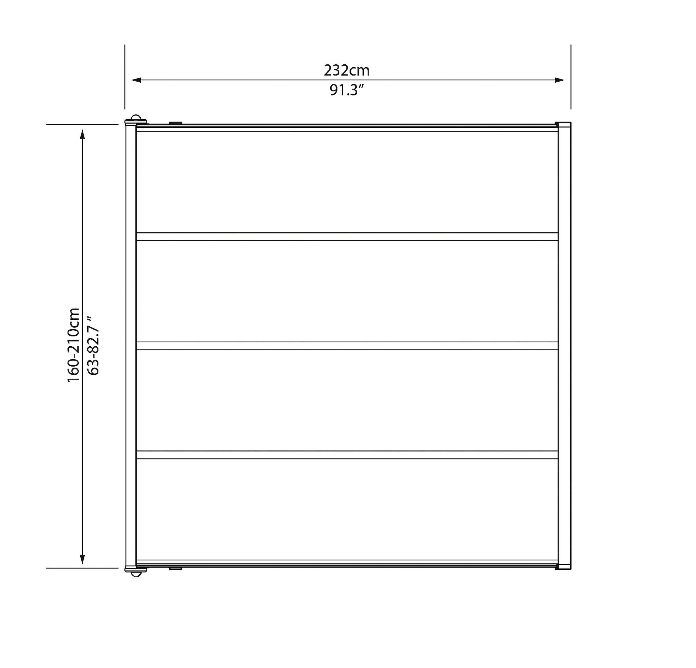 Palram - Canopia Terrassendach, BxT: 230x230 cm