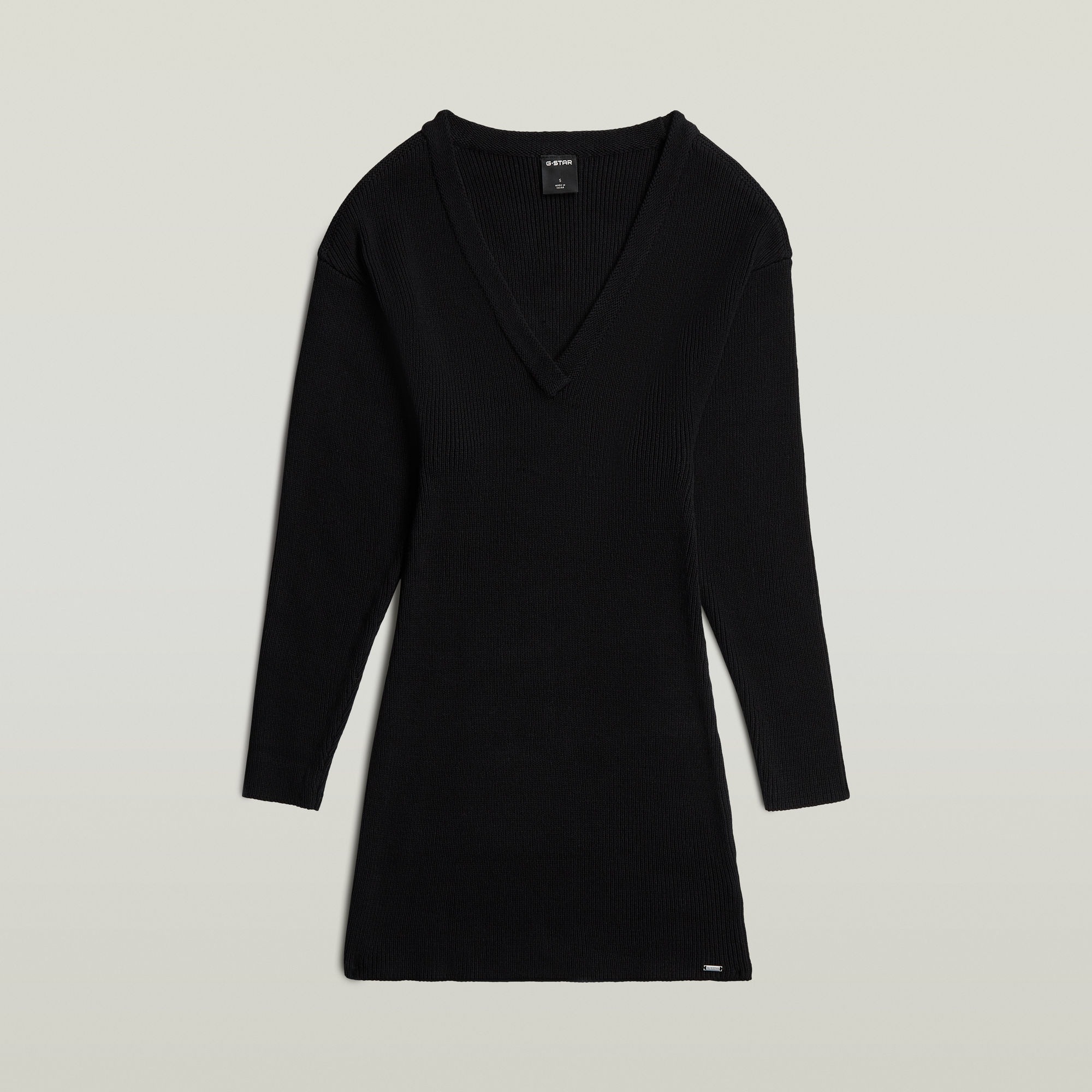 G-STAR Strickkleid »Hourglass Dress wmn« mit V-Ausschnitt, Baumwollmix