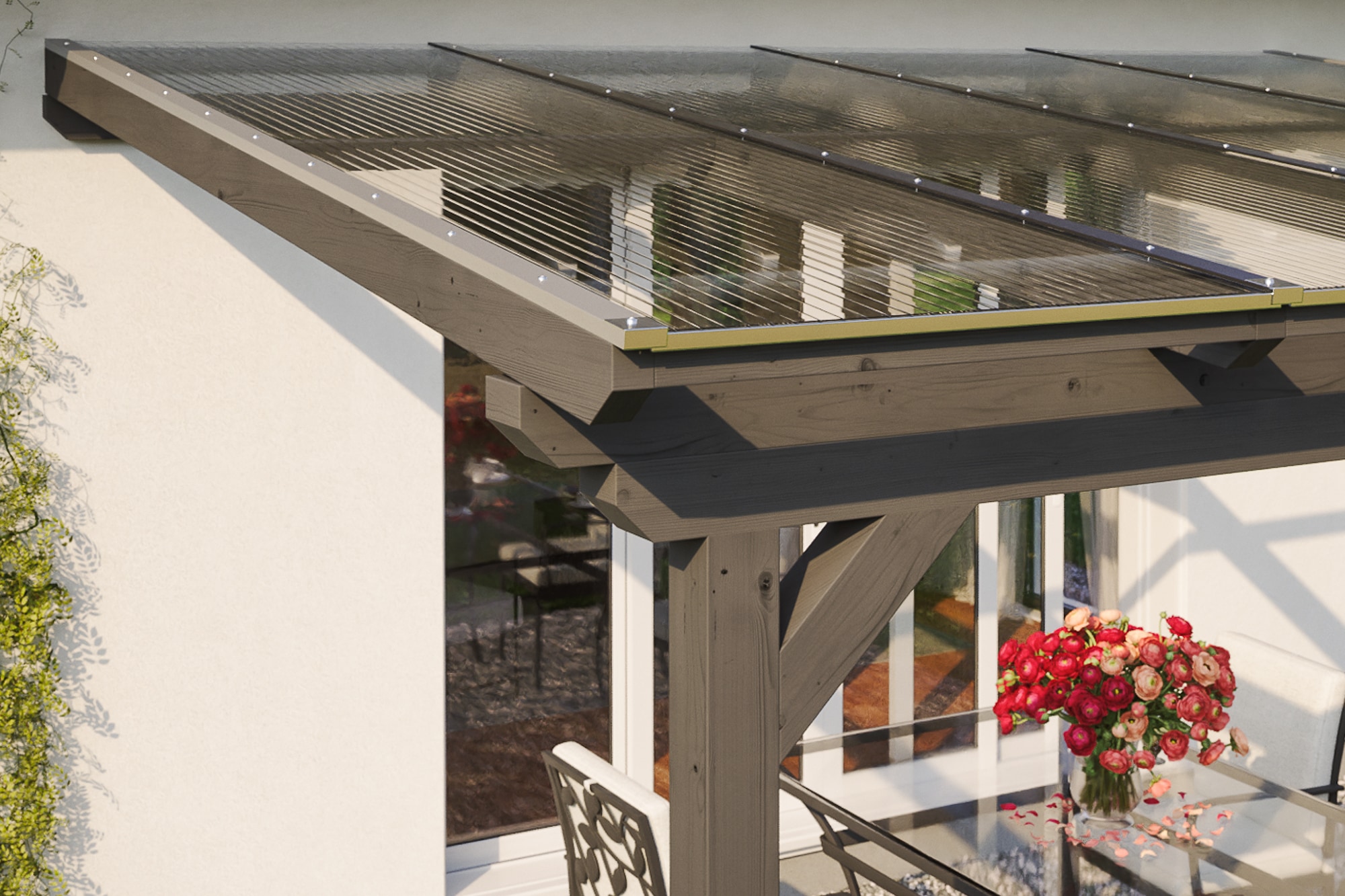 Skanholz Terrassendach »Ancona«, Leimholz