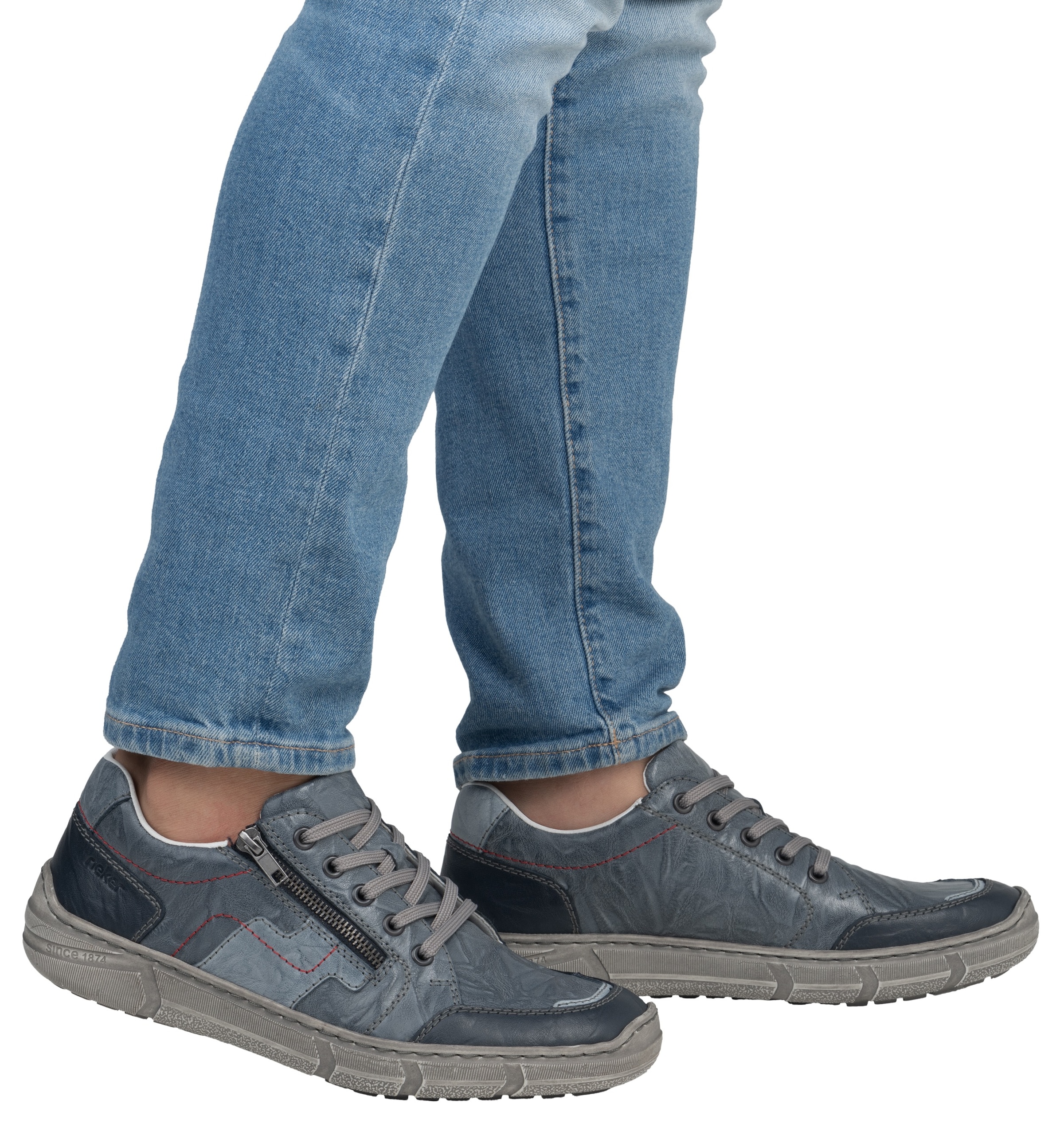 Rieker Sneaker, Schnürschuh, Halbschuh, Freizeitschuh mit Reißverschluss