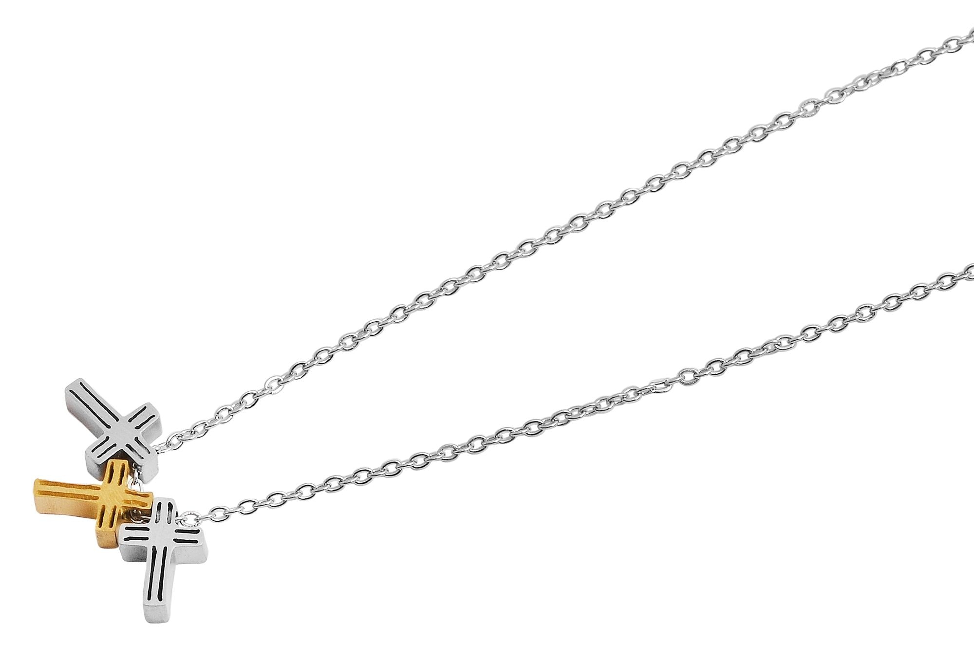 Adelia´s Kette ohne Anhänger »Damen Halskette – Ankerkette Kreuz aus Edelstahl 43 cm« Zum Verschenken – passend für viele Anlässe