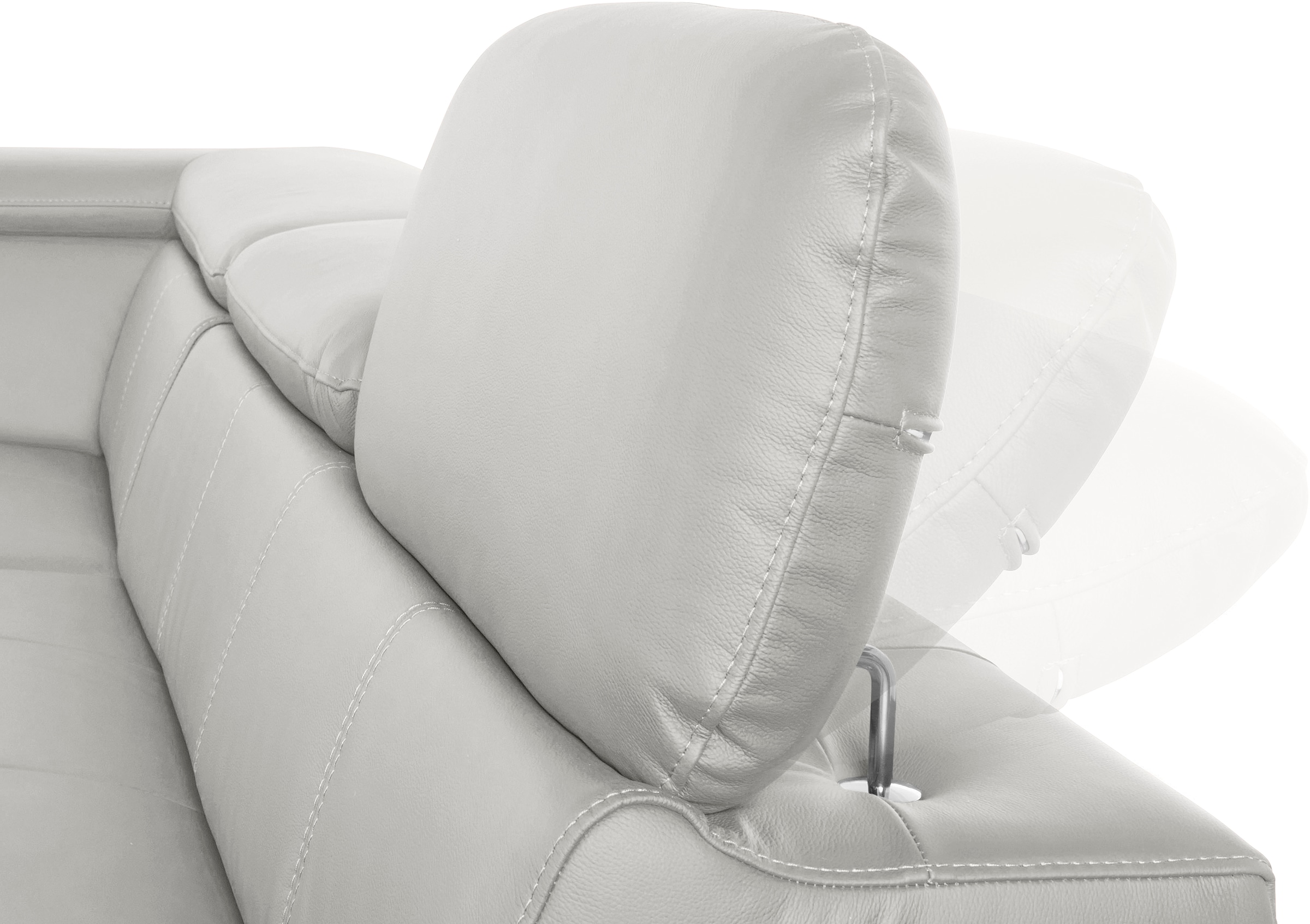 COTTA Ecksofa »Chef L-Form«, mit Kopfteilverstellung, edle Metallkufen, wahlweise mit Bettfunktion