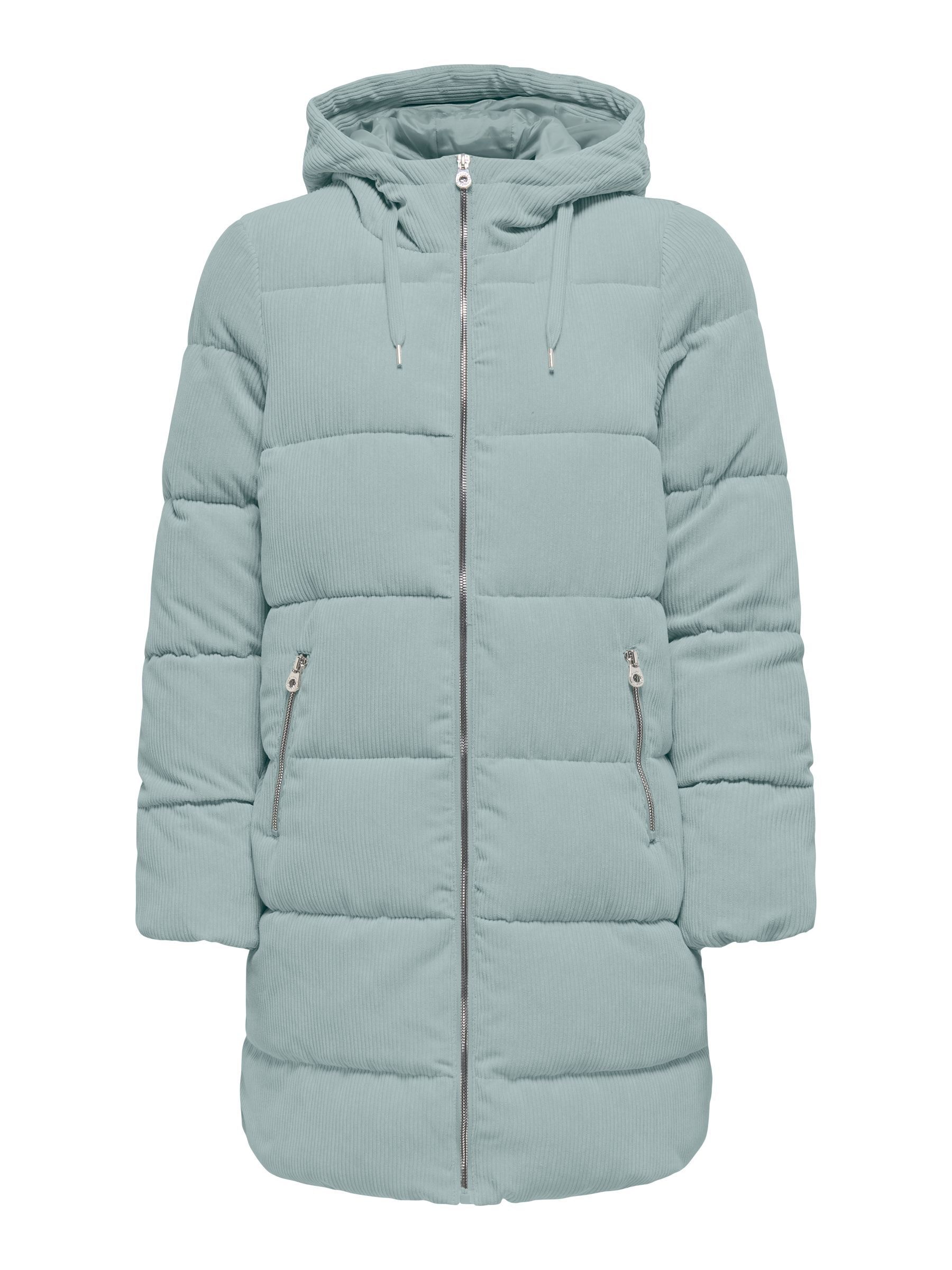 ONLY Steppjacke »ONLDOLLY LONG CORDUROY PUFFER OTW« mit Kapuze aus feinem Cordmaterial