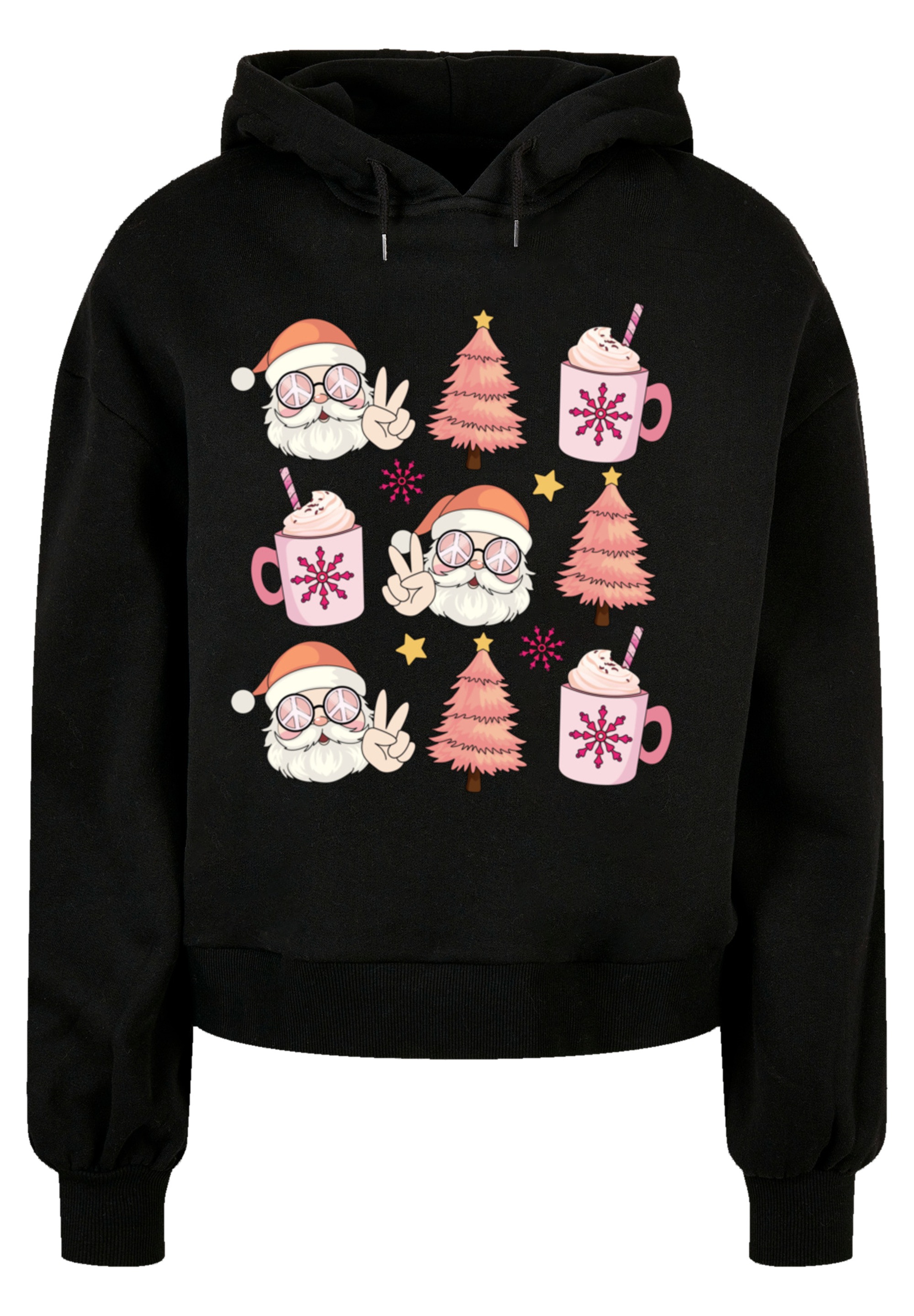 F4NT4STIC Kapuzenpullover »Hippie Santa Weihnachten Tree Cocoa«, Premium Qualität, Christmas Collection