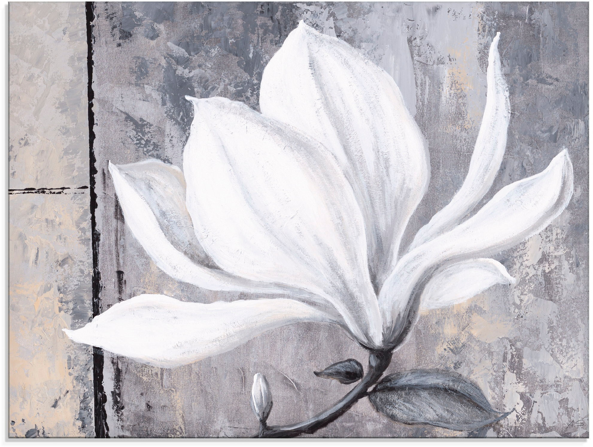 Artland Glasbild "Klassische Magnolie" Blumen 1 Stk. tlg. in verschiedenen Größen