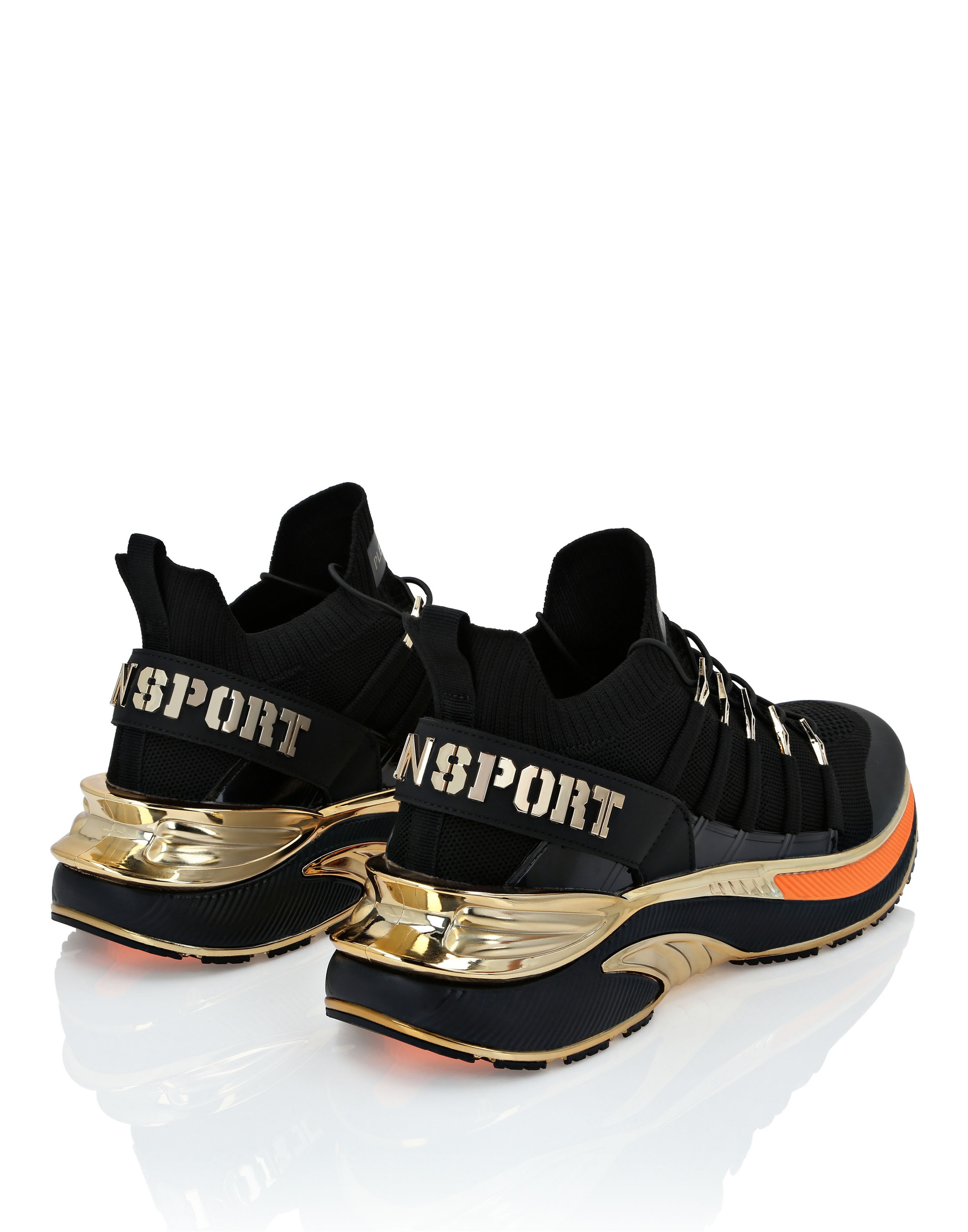 Sneaker PLEIN SPORT "Chrome Surfer", Damen, Gr. 37, Normalschaft, orange (0286, schwarz, orangefluo), Schuhe Sneaker 3