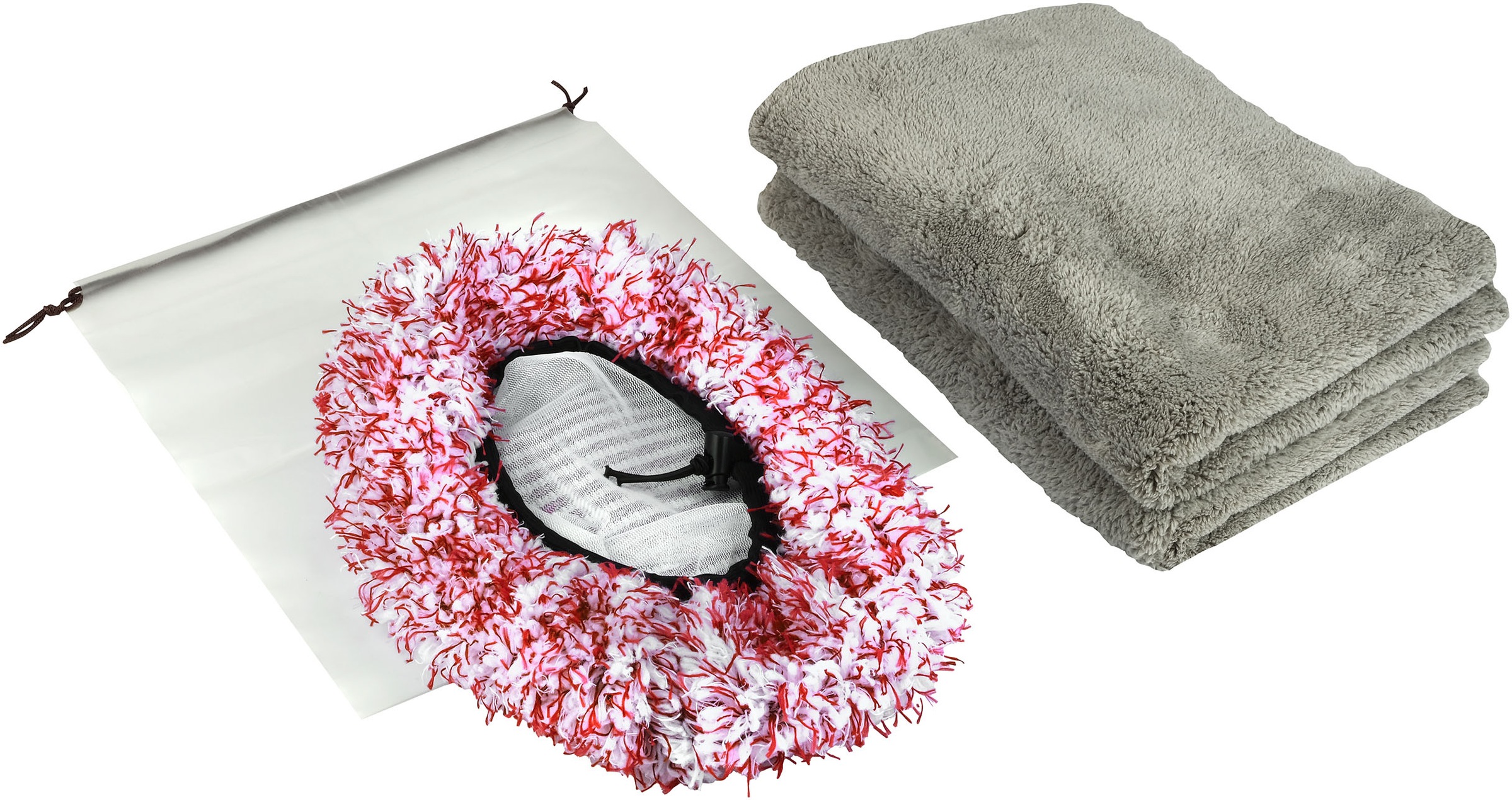 APA Mikrofasertuch "Waschbürsten Bezug und Mikrofasertücher", B:12cm H:28mm L:22cm, grau, Putztücher