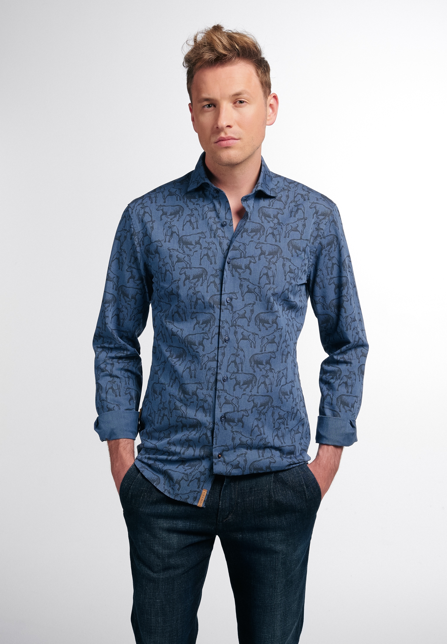 Eterna Langarmhemd "SLIM FIT", EASY IRON (bügelleicht) günstig online kaufen