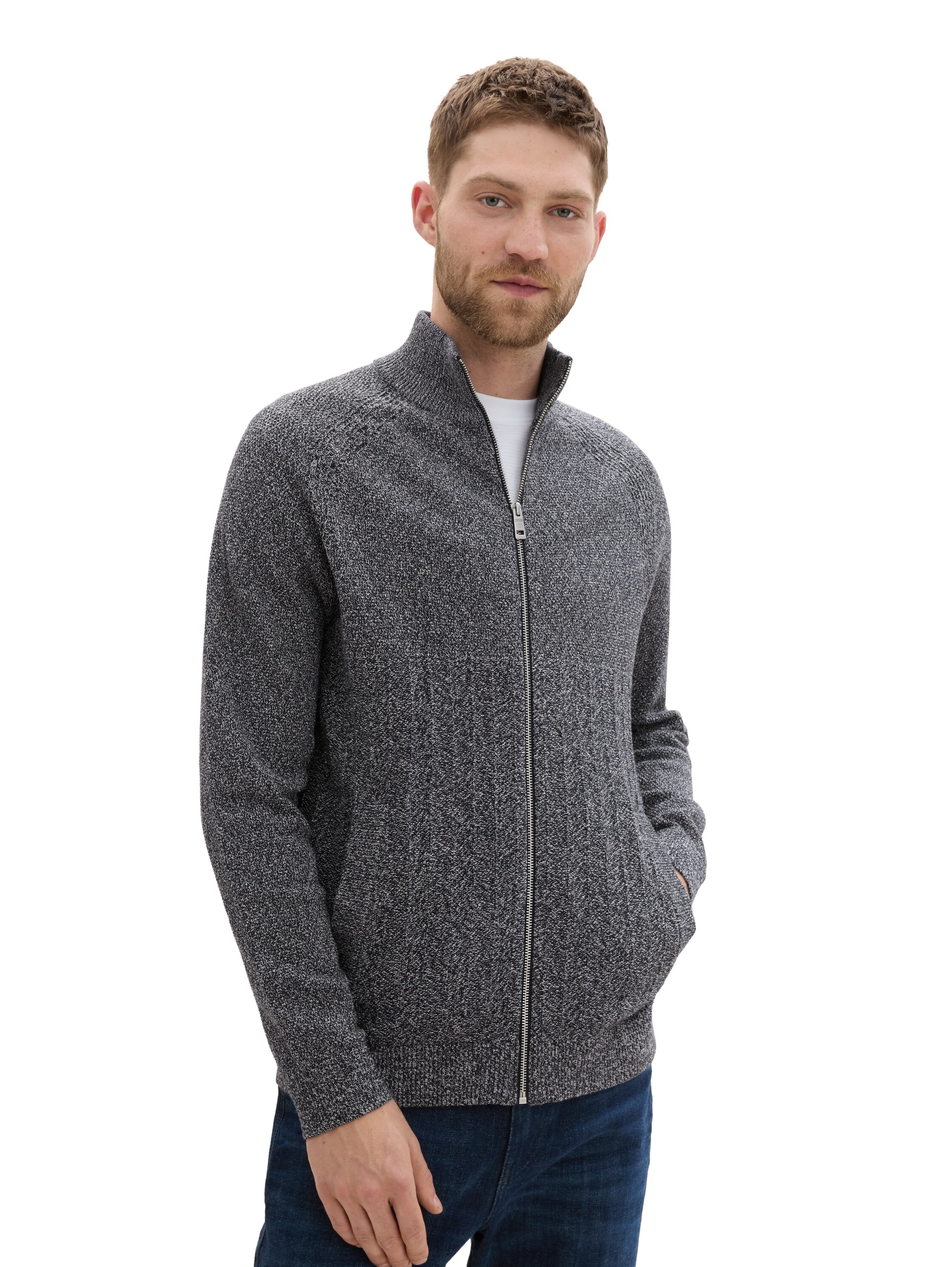 TOM TAILOR Strickjacke, mit Reißverschluss