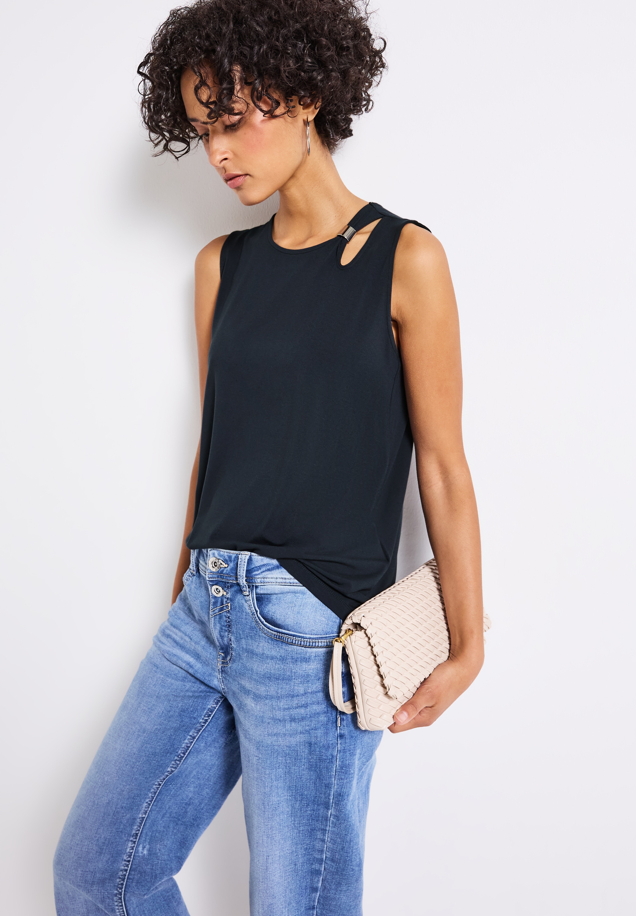 STREET ONE Tanktop, aus elastischem Materialmix günstig online kaufen
