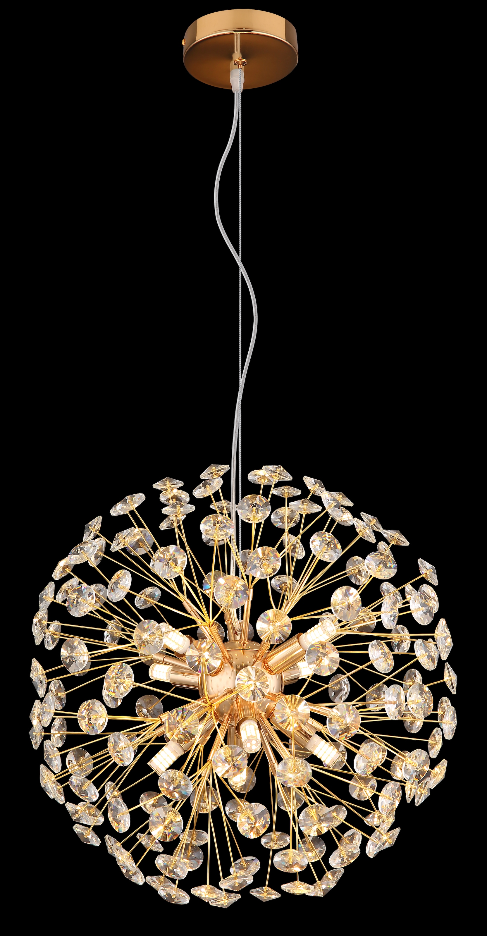 GLOBO LIGHTING Hängeleuchte »KATRINA« G9 1 Stk. Warmweiß Luster Hängelampe Esszimmer Esstisch-Lampe elegant