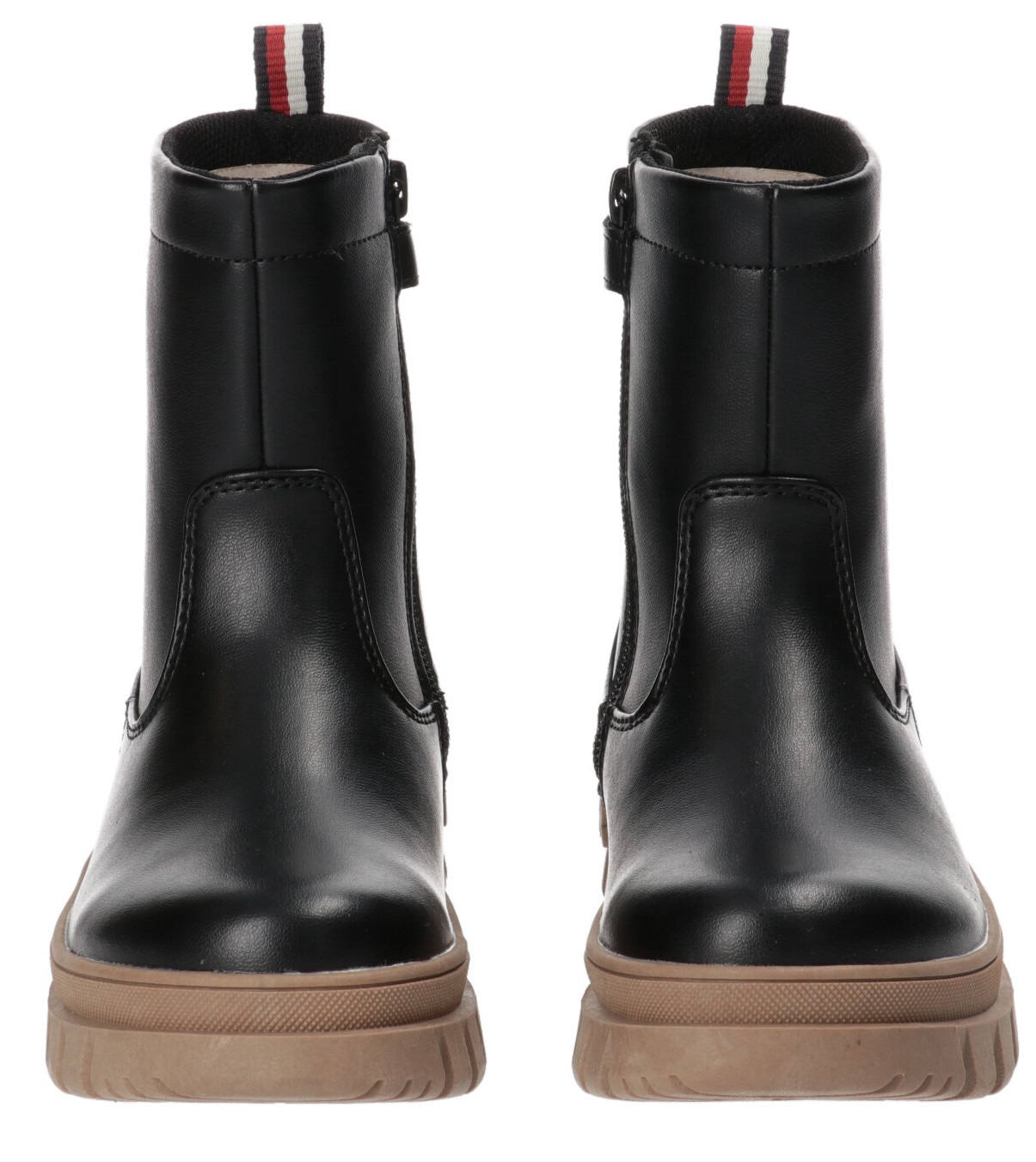 Tommy Hilfiger Chelseaboots »BOOTIE BLACK«, mit kontrastfarbener Profilsohle