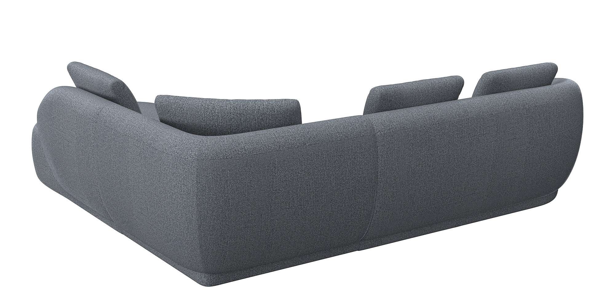 Thumbnail - FLEXLUX Ecksofa "Torino, rund, L-Form, Sofa-Ecke mit Ottomane" Modernes, organisches Sofa-Design, Kaltschaum, Wellenunte...
