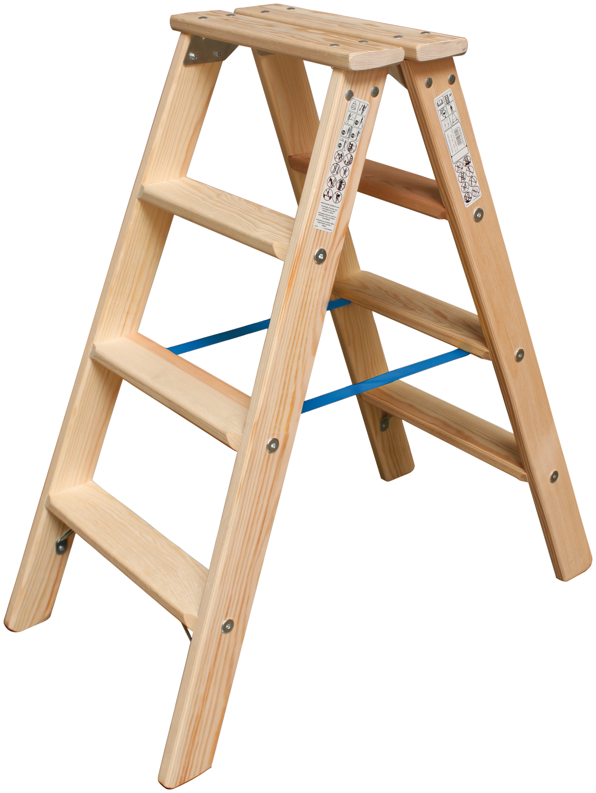 Doppelleiter »STABILO«, Holz, 2x4 Stufen, Arbeitshöhe ca. 245 cm