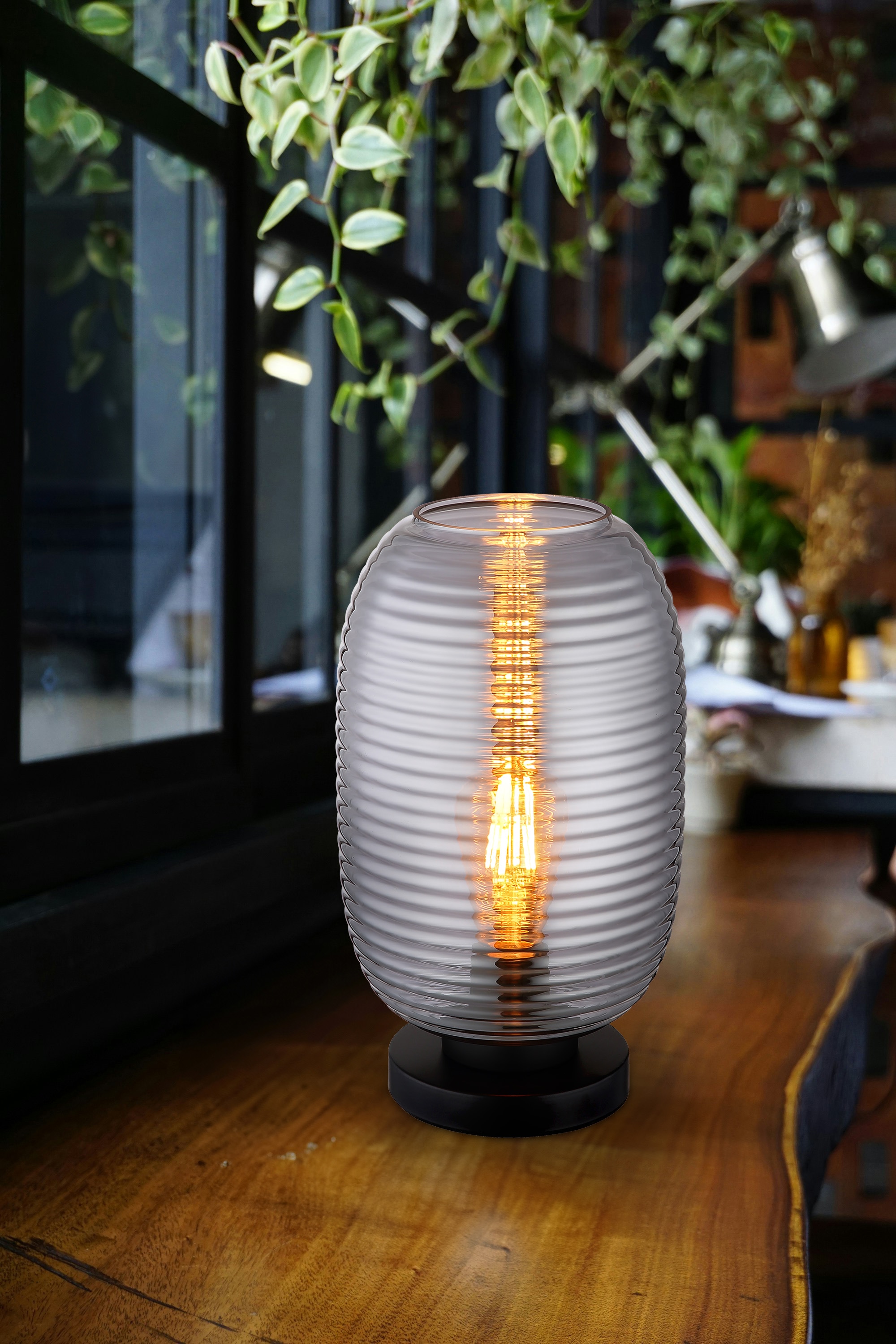 GLOBO LIGHTING Tischleuchte »JEFREY« E27 1 Stk. Tischlampe Nachttischlampe Deko-Tischleuchte Schlafzimmer