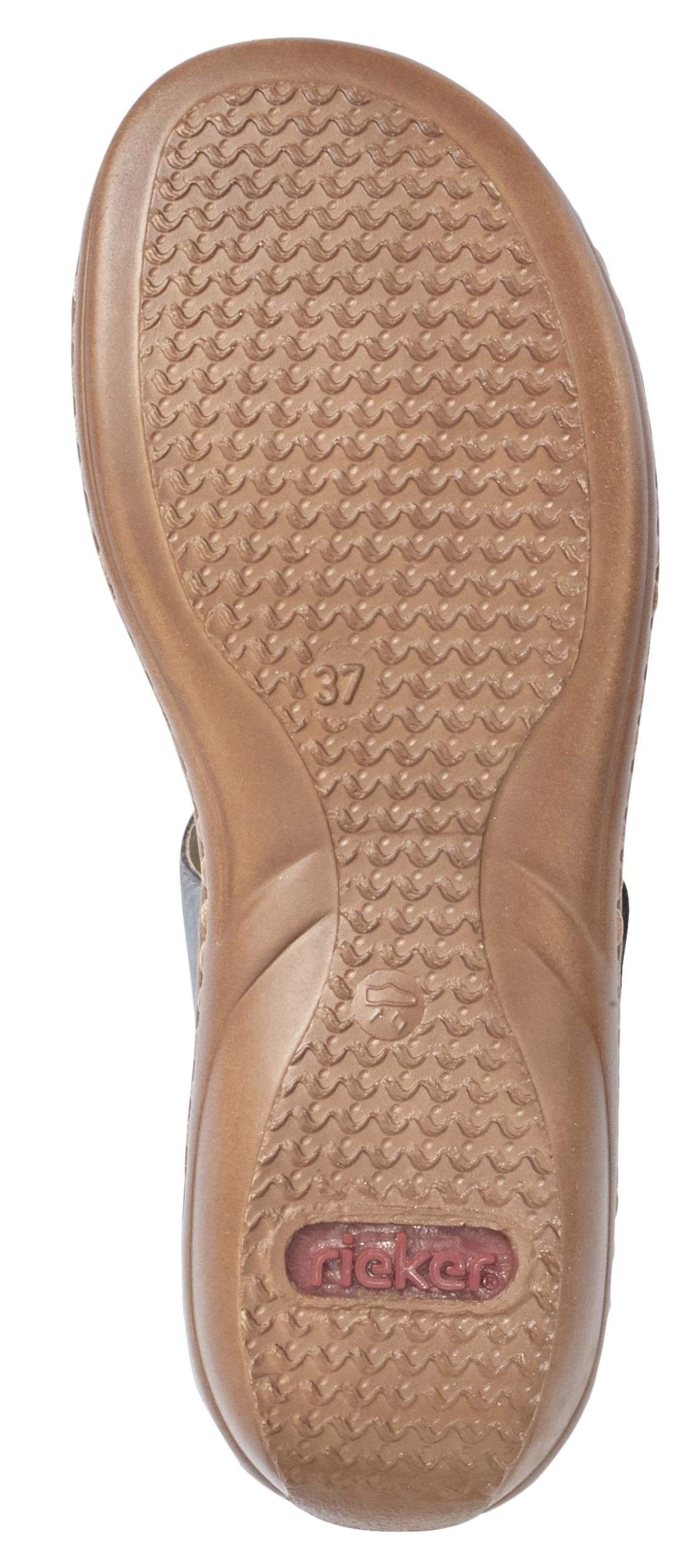 Thumbnail - Rieker Pantolette, Keilabsatz, Sommerschuh, Schlappen mit Schmuckring