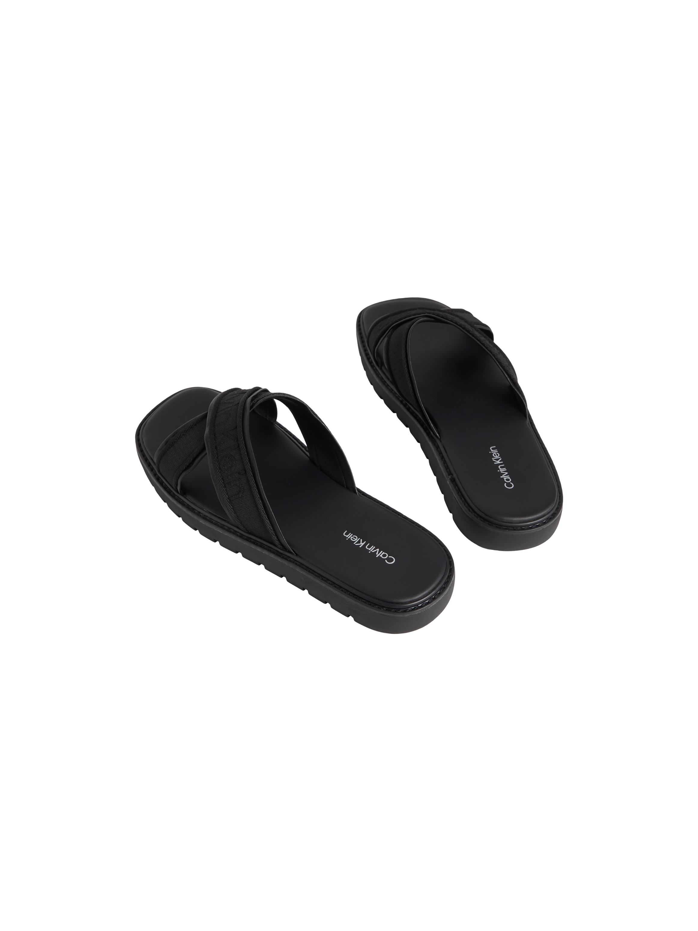 Calvin Klein Pantolette »SQ MOLDED SANDAL XCROSS WB«  Strandschuh, Sommerschuh, Badepantolette, Flat mit Logoschriftzug