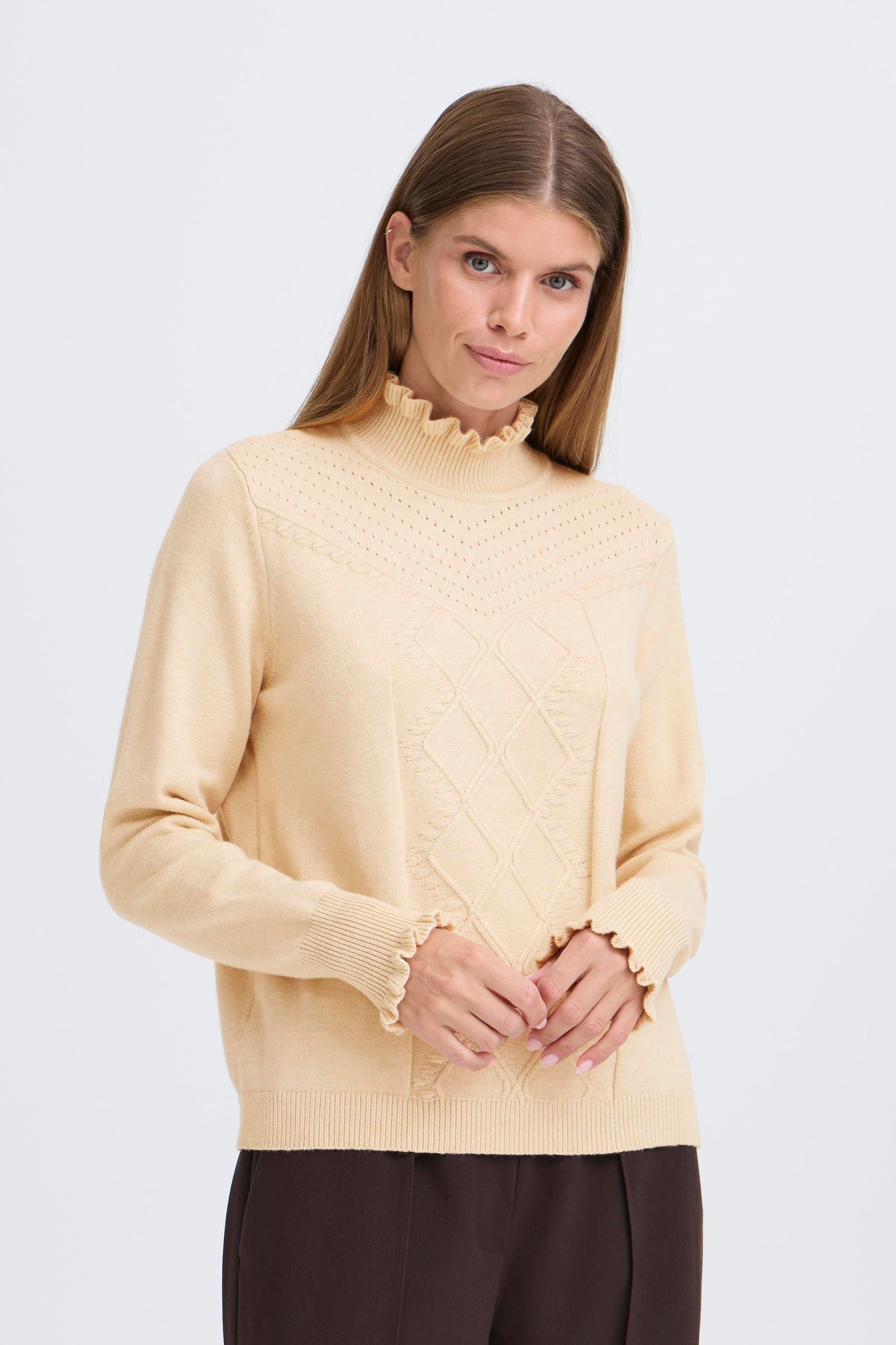 OXMO Strickfleece-Pullover »Strickpullover OXBMMNERA ONECK JUMPER«