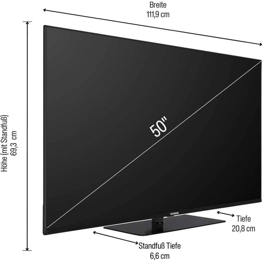 Telefunken LED-Fernseher »D50V950M2CWH«, 126 cm/50 Zoll, 4K Ultra HD, Smart-TV-Android TV