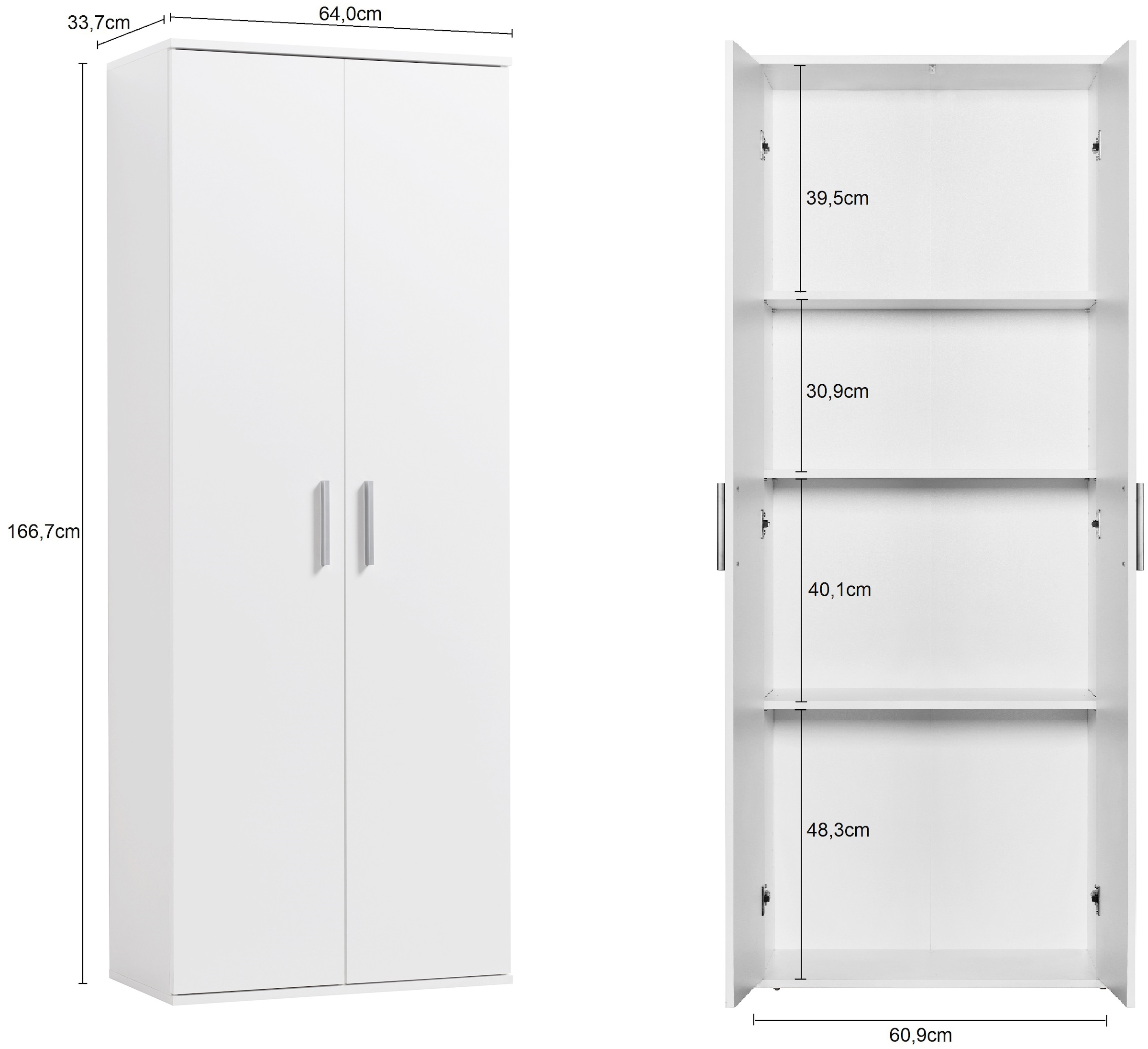 Procontour Mehrzweckschrank »Clara«, Breite 64cm, mit Einlegeböden