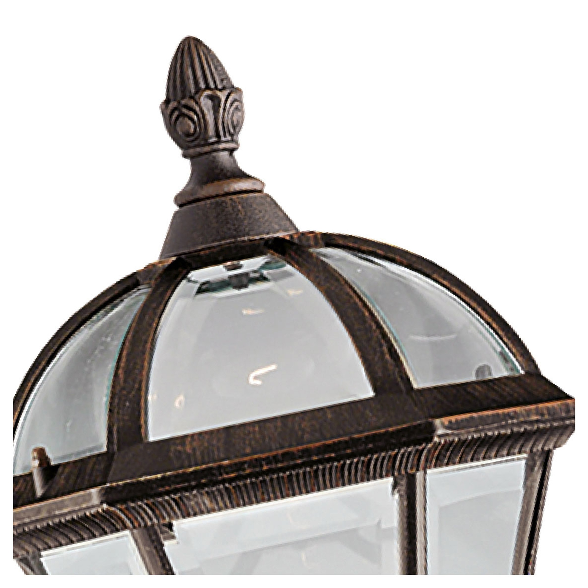 Searchlight Pollerleuchte »Capri Outdoor Post  -  Aluminium, Rustic Brown & Glass, IP23« E27 1 Stk.