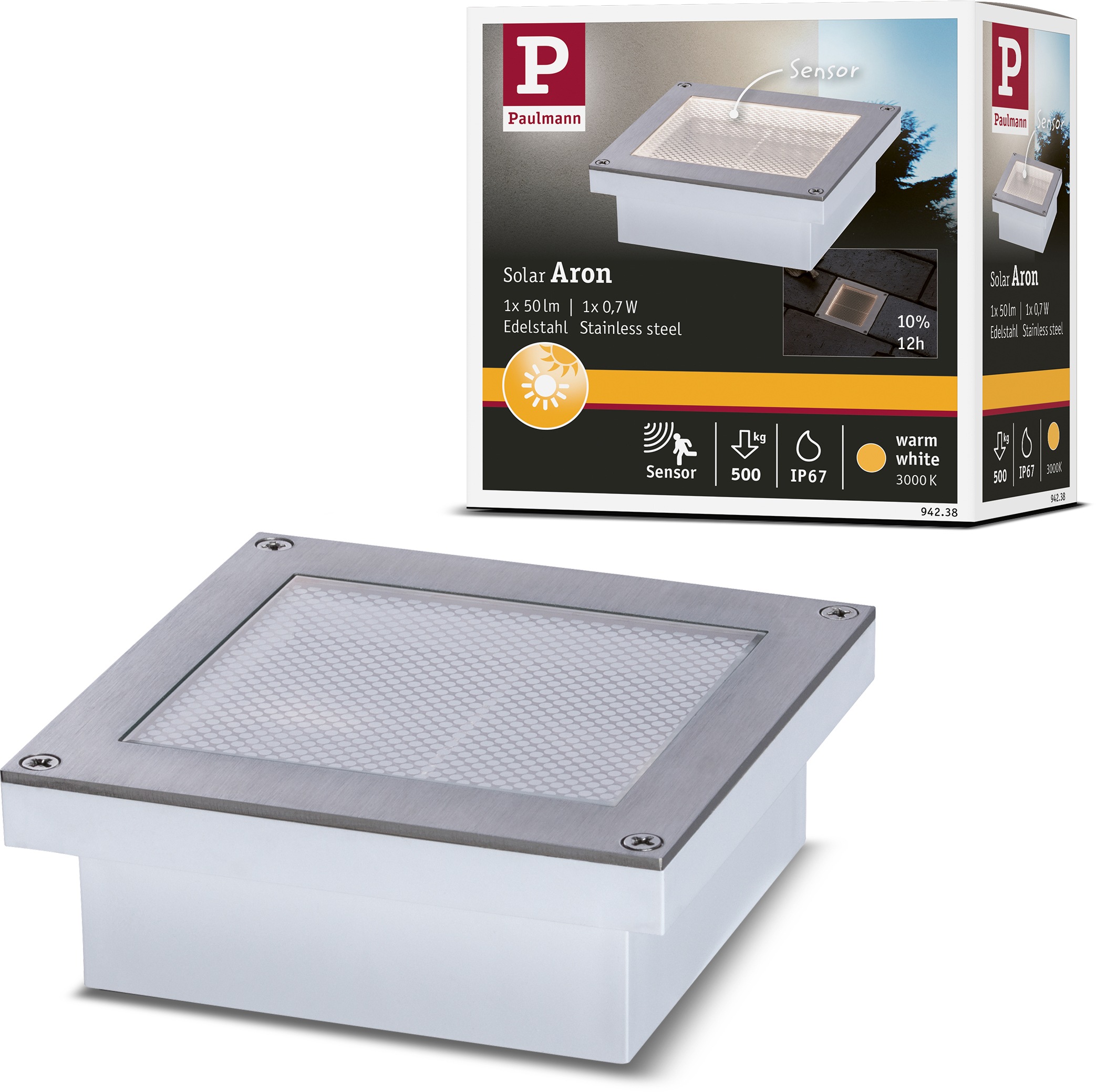 Paulmann LED Einbauleuchte "Aron", Leuchtmittel LED-Modul  LED fest integriert, LED-Modul