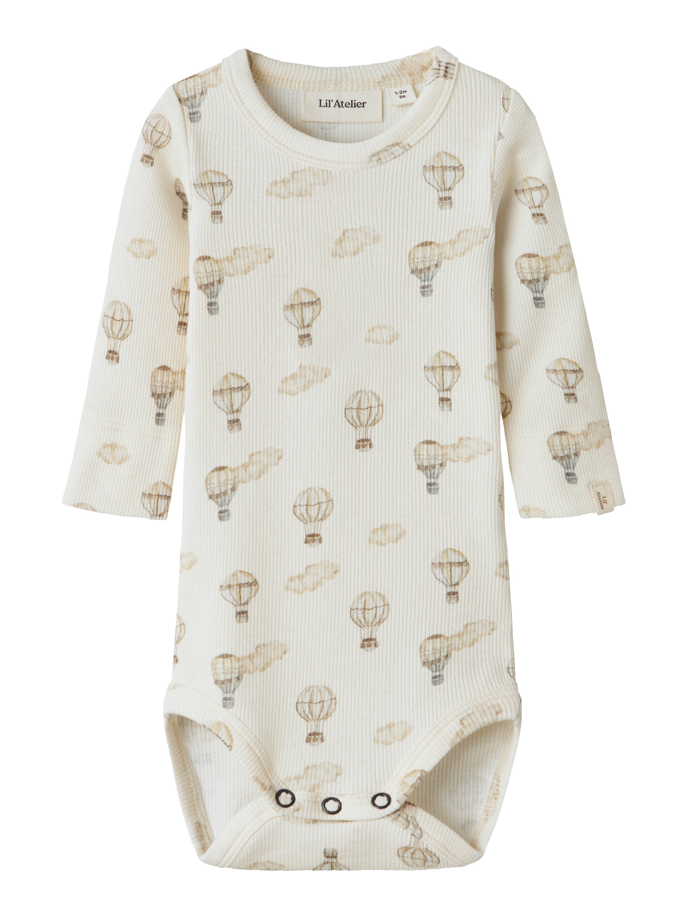 Lil Atelier Langarmbody "NBNGAVO EMO LS SLIM BODY LIL NOOS" weiche Jersey Rippqualität