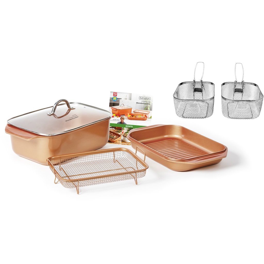 LIVINGTON Bräter »Cooperline Wonder Cooker Deluxe«, Aluminium