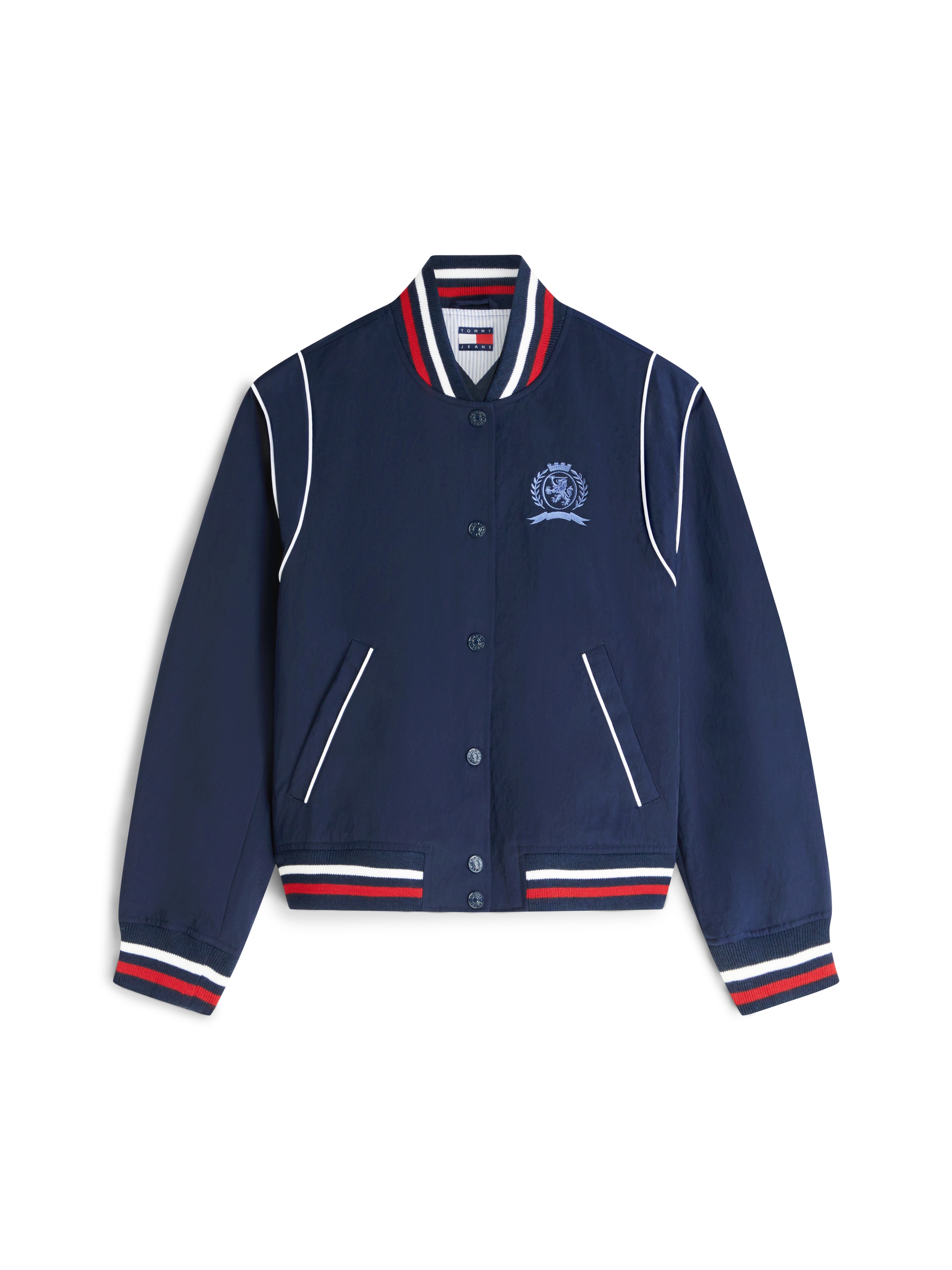 Tommy Jeans Collegejacke »TJW CREST VARSITY JACKET« Kunstfaser, Baseball-Kragen, im College Stil