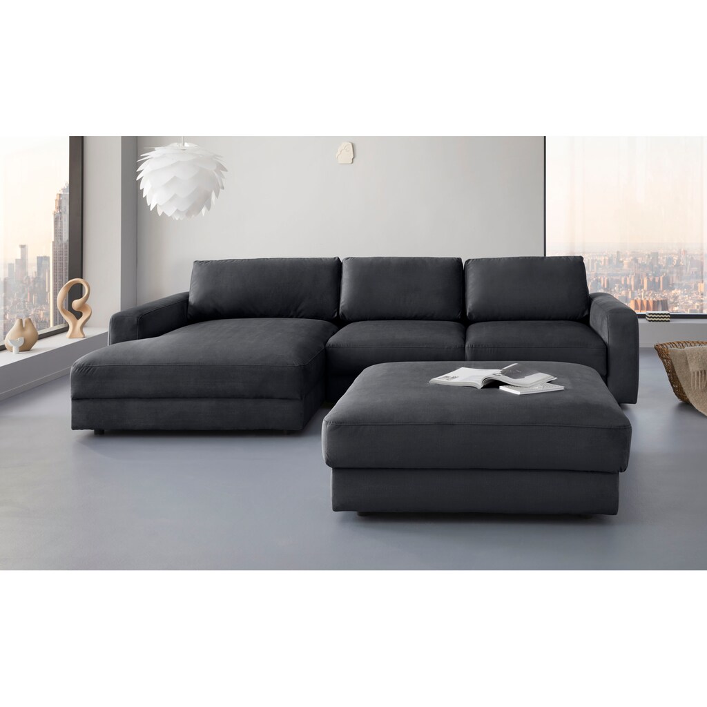 Places of Style Ecksofa »Bloomfield, L-Form«, wahlweise mit Bettfunktion und Bettkasten