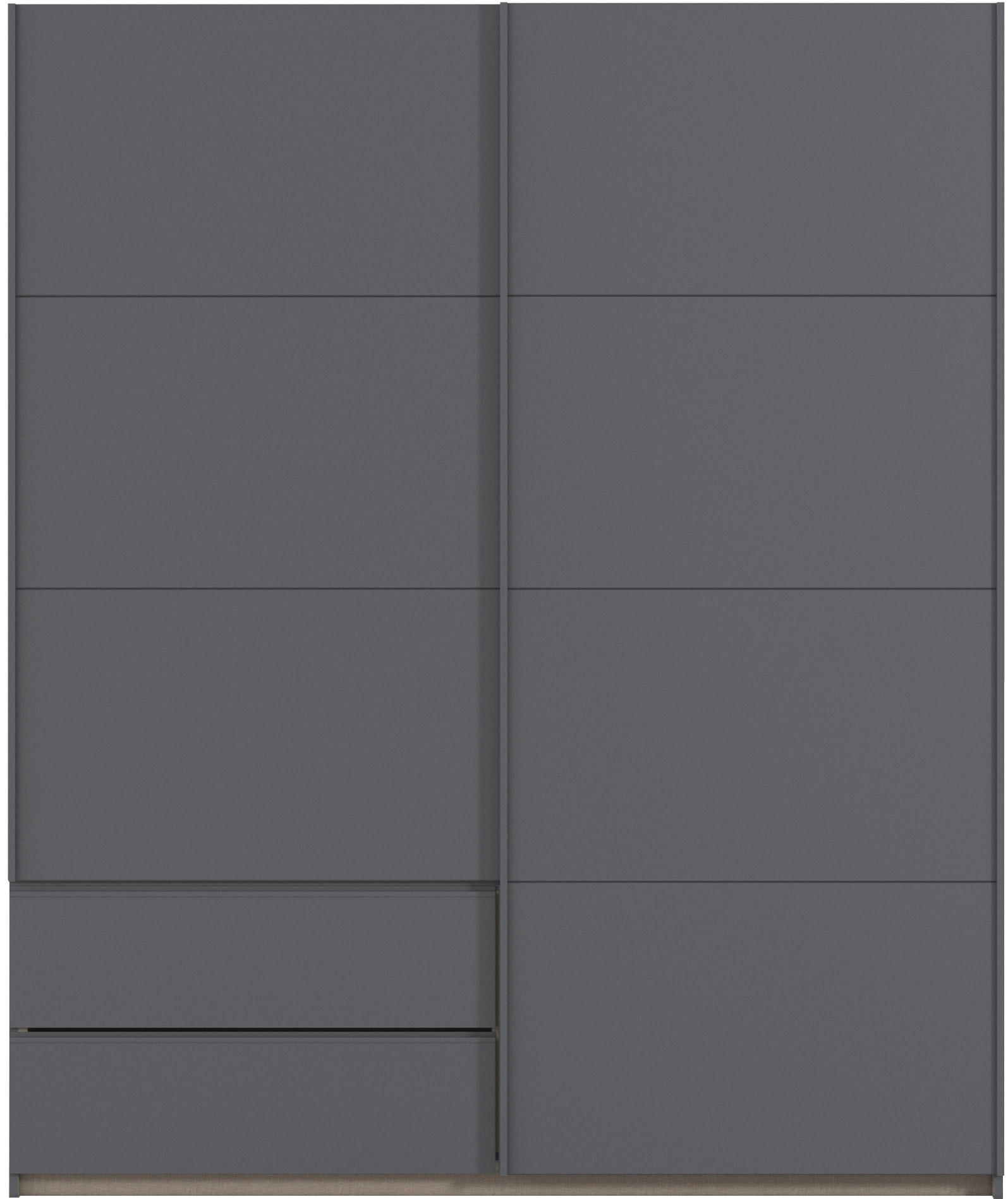rauch Schwebetürenschrank »Kleiderschrank Schrank Garderobe Wäscheschrank SEVILLA«, (in 3 verschiedenen Ausstattungen BASIC/CLASSIC/PREMIUM), Metall-Griffleisten alufarben oder Graumetallic MADE IN GERMANY