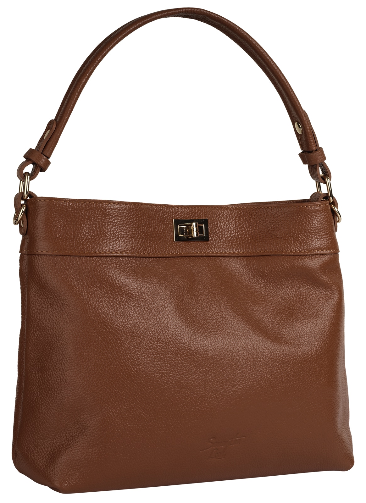 Samantha Look Henkeltasche echt Leder, Made in Italy