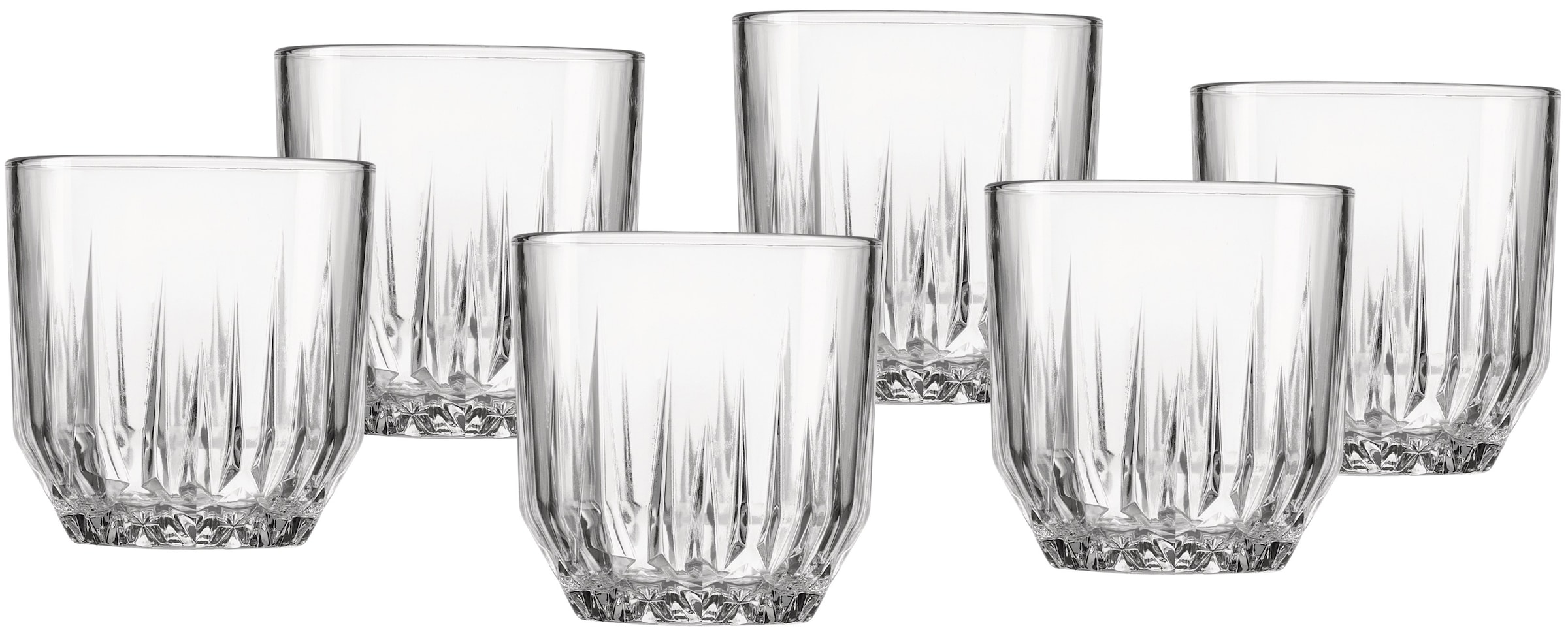 Whiskyglas "Palace", Ø 8,5cm x 9cm, 300ml, 6 Stk., transparent, RITZENHOFF & BREKER, Trinkgefäße, 6er Set, je 300 ml
