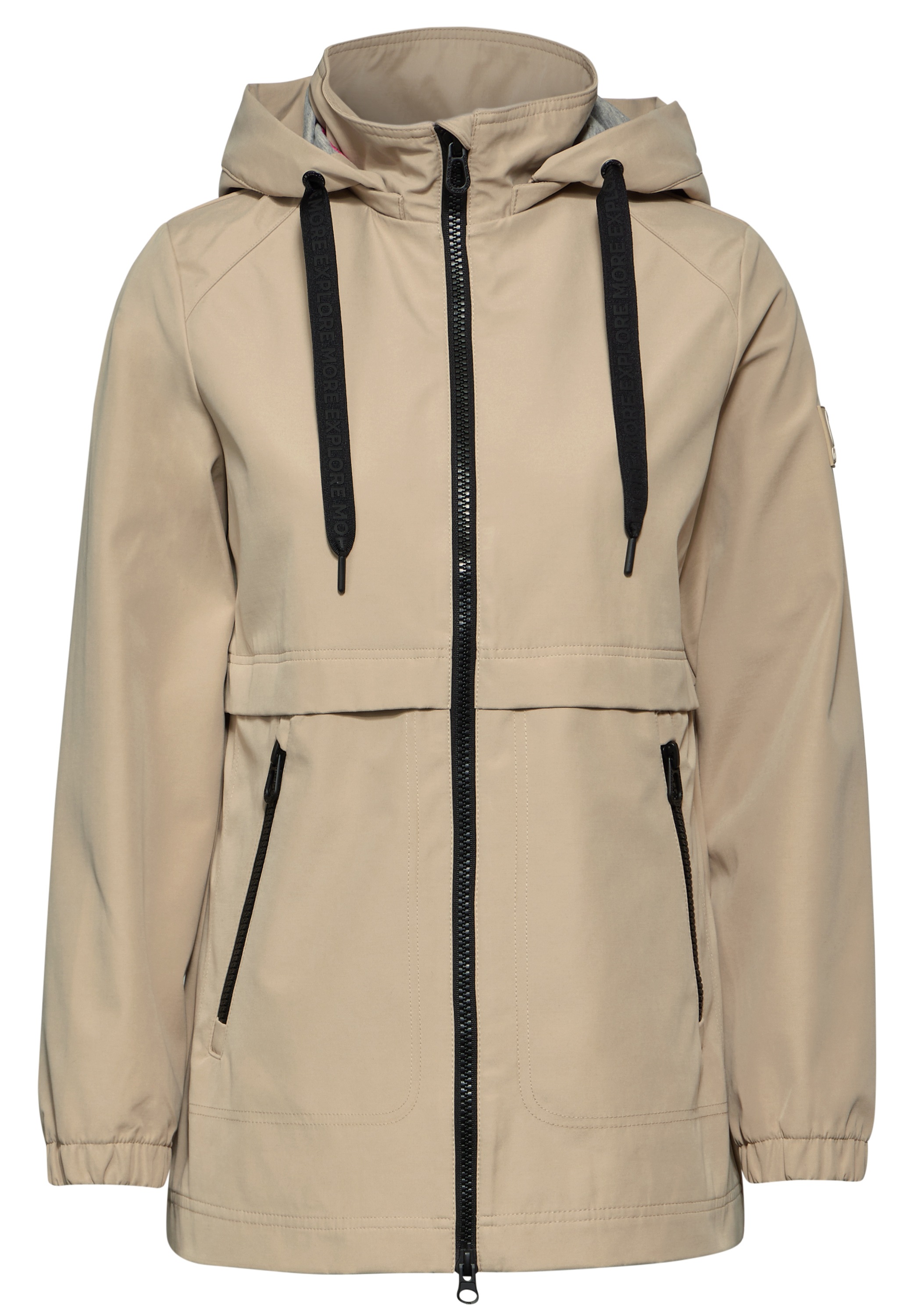 Cecil Outdoorjacke, mit Kapuze, aus softem Materialmix
