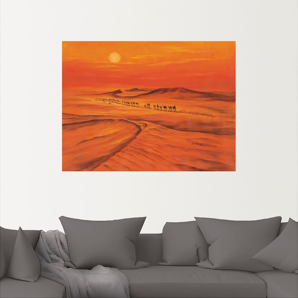 Wohnen Wohnaccessoires Artland Wandbild »Karawane«, Wüstenbilder, (1 St.), in vielen Größen & Produktarten - Alubild / Outdoorbi