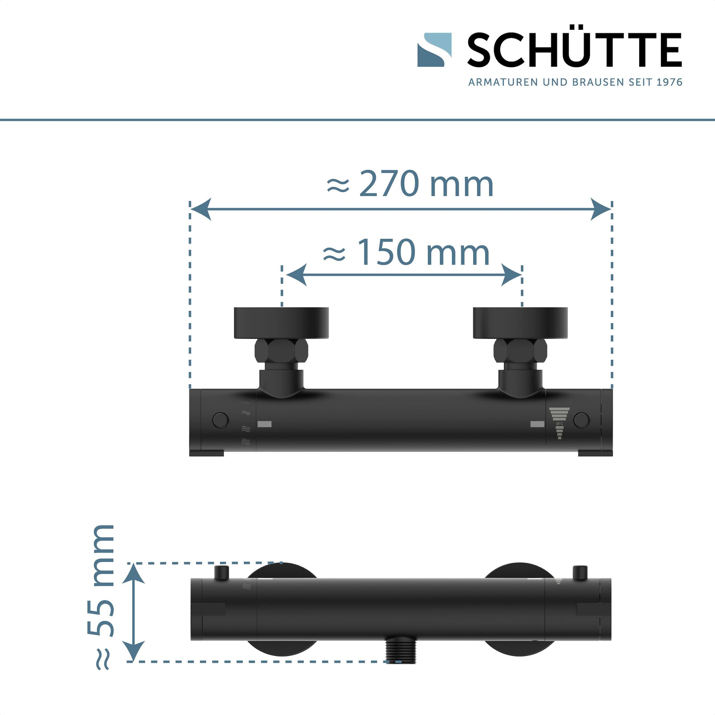 Schütte Duscharmatur »London«, mit Thermostat, Mischbatterie Dusche, Duschthermostat