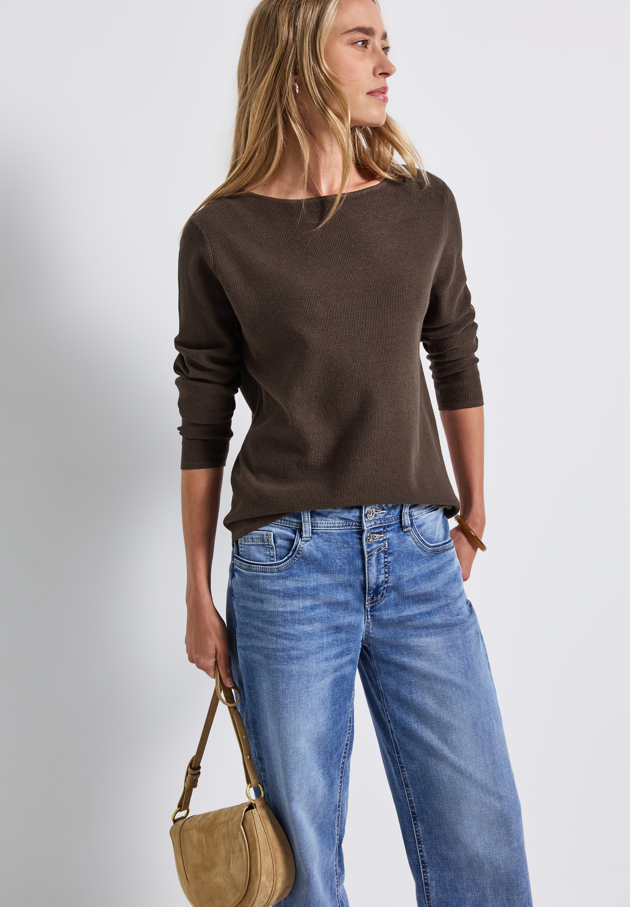 STREET ONE Strickpullover, mit U-Boot-Ausschnitt