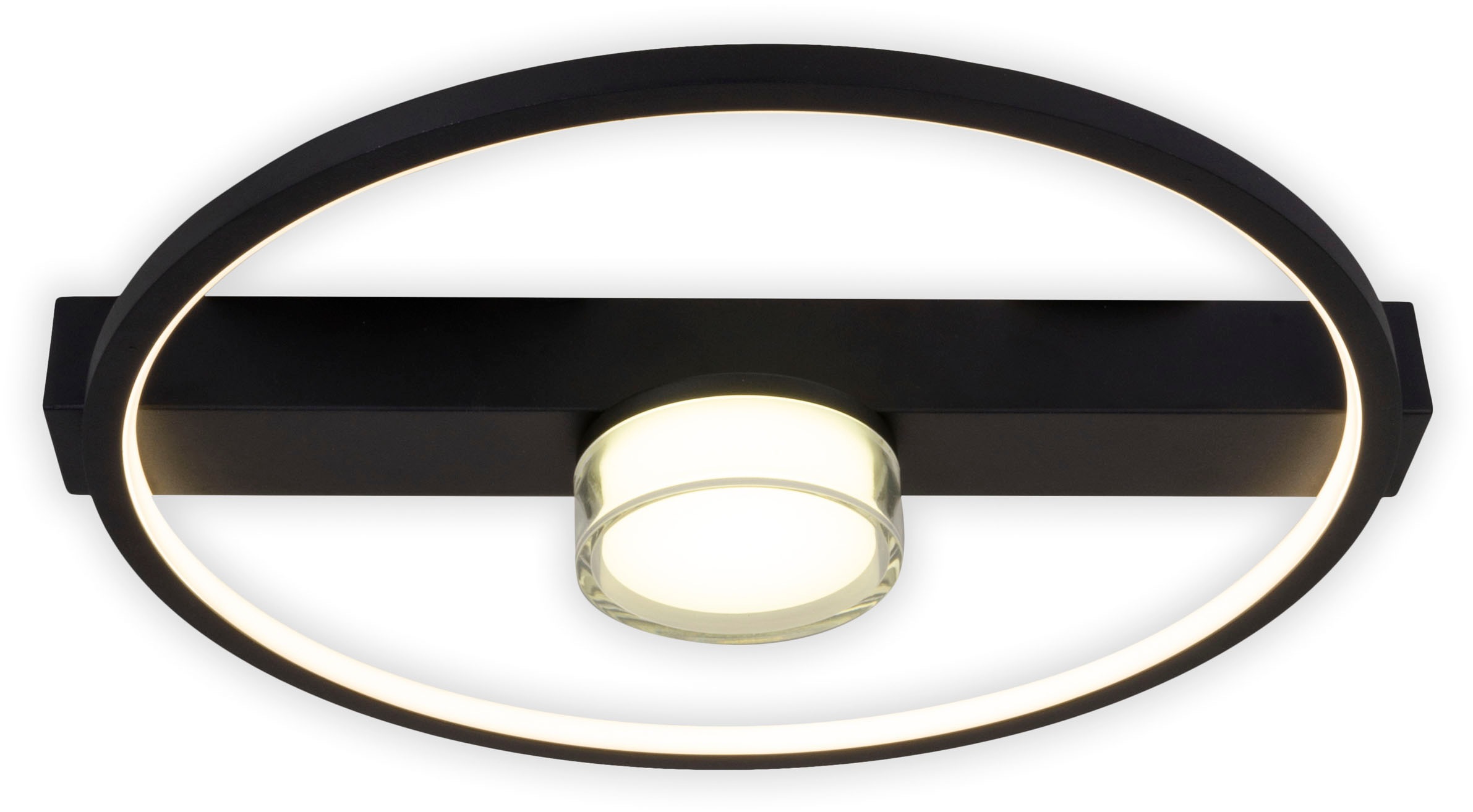 näve LED Deckenleuchte »Cimo«, 1 flammig, Leuchtmittel LED-Modul | LED wechselbar, stufenweise dimmbar per Wandschalter, Lichtfarbe warmweiß, schwarz