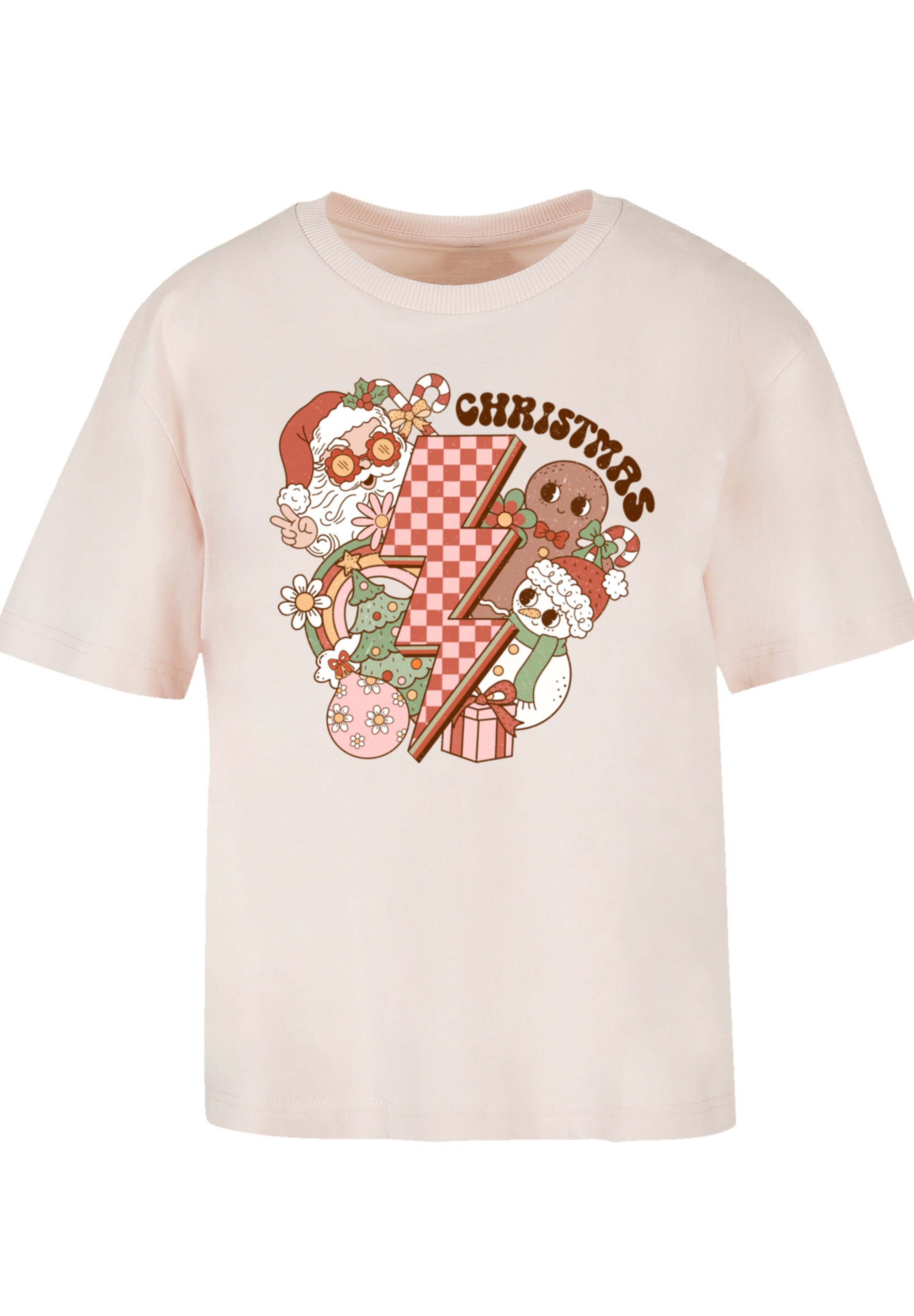 F4NT4STIC T-Shirt »Groovy Weihnachten Flash Cozy Vibes«, Premium Qualität, Weihnachts-Kollection