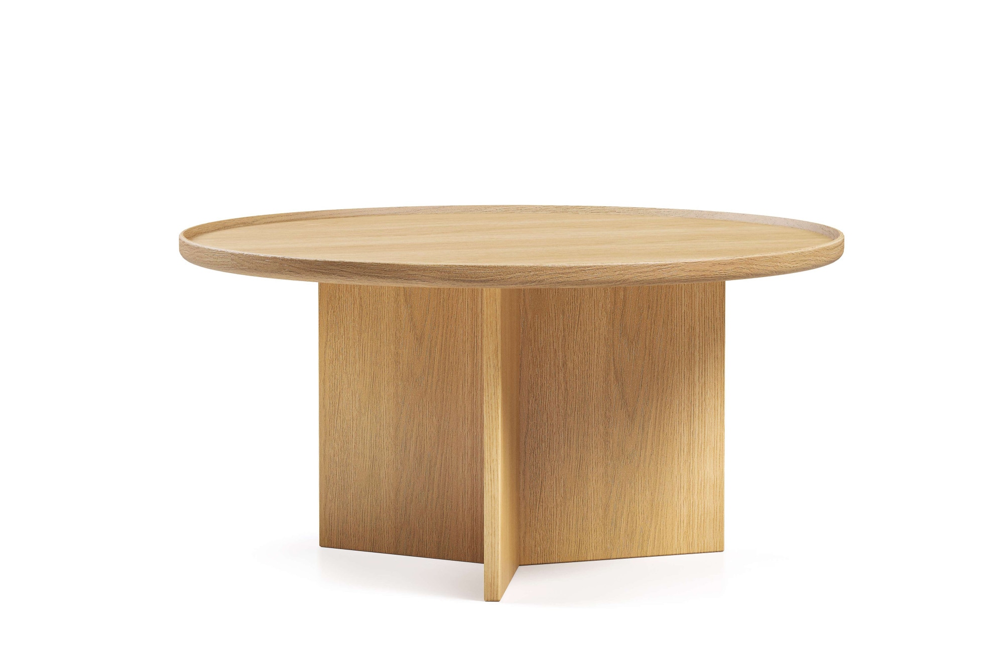 Woodman Couchtisch »Cala« 83/83/42 cm,  Breite 83 cm, rund, Tischplatte aus massiver Eiche, FSC® zertifiziert